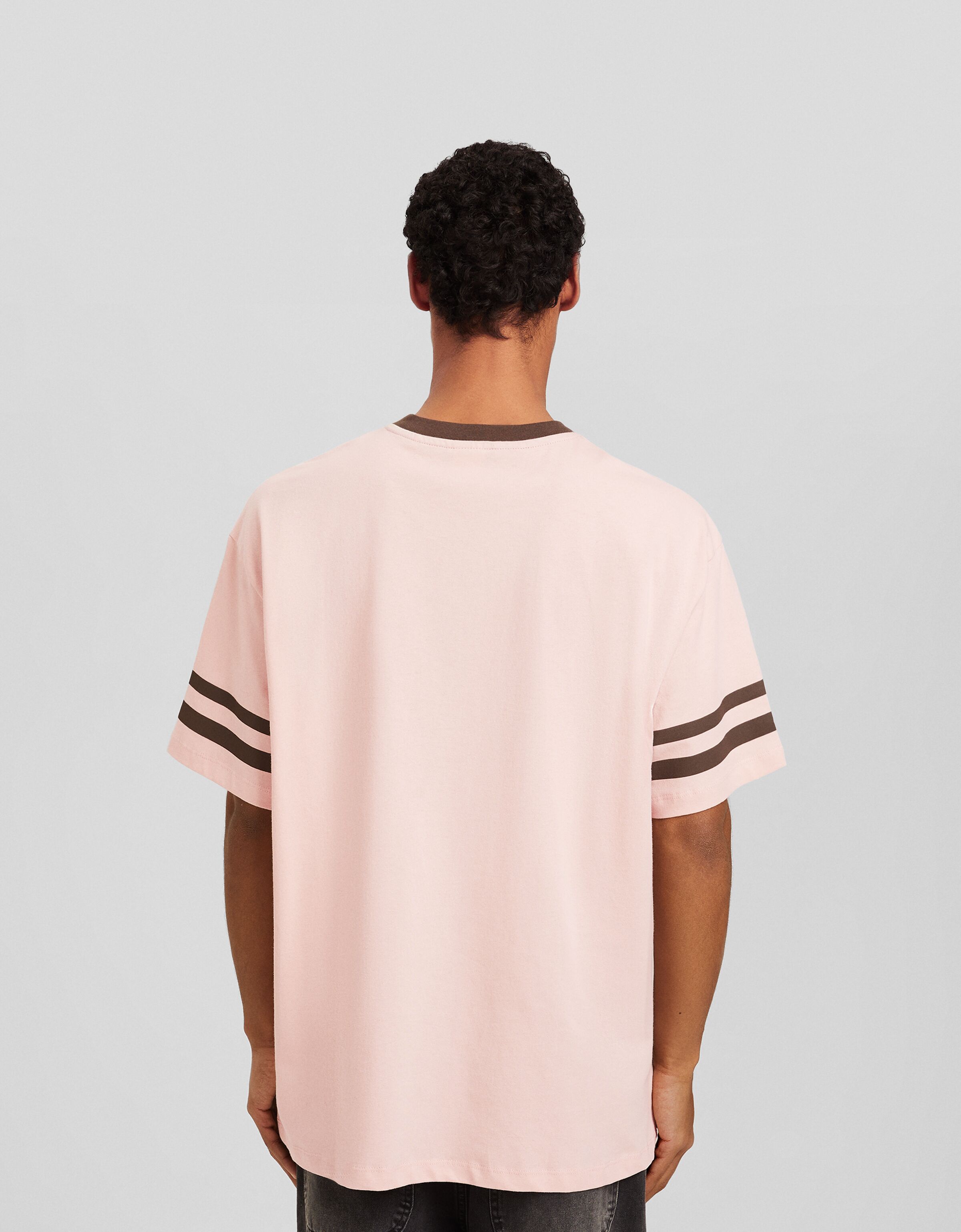 Camiseta manga corta boxy fit retro print