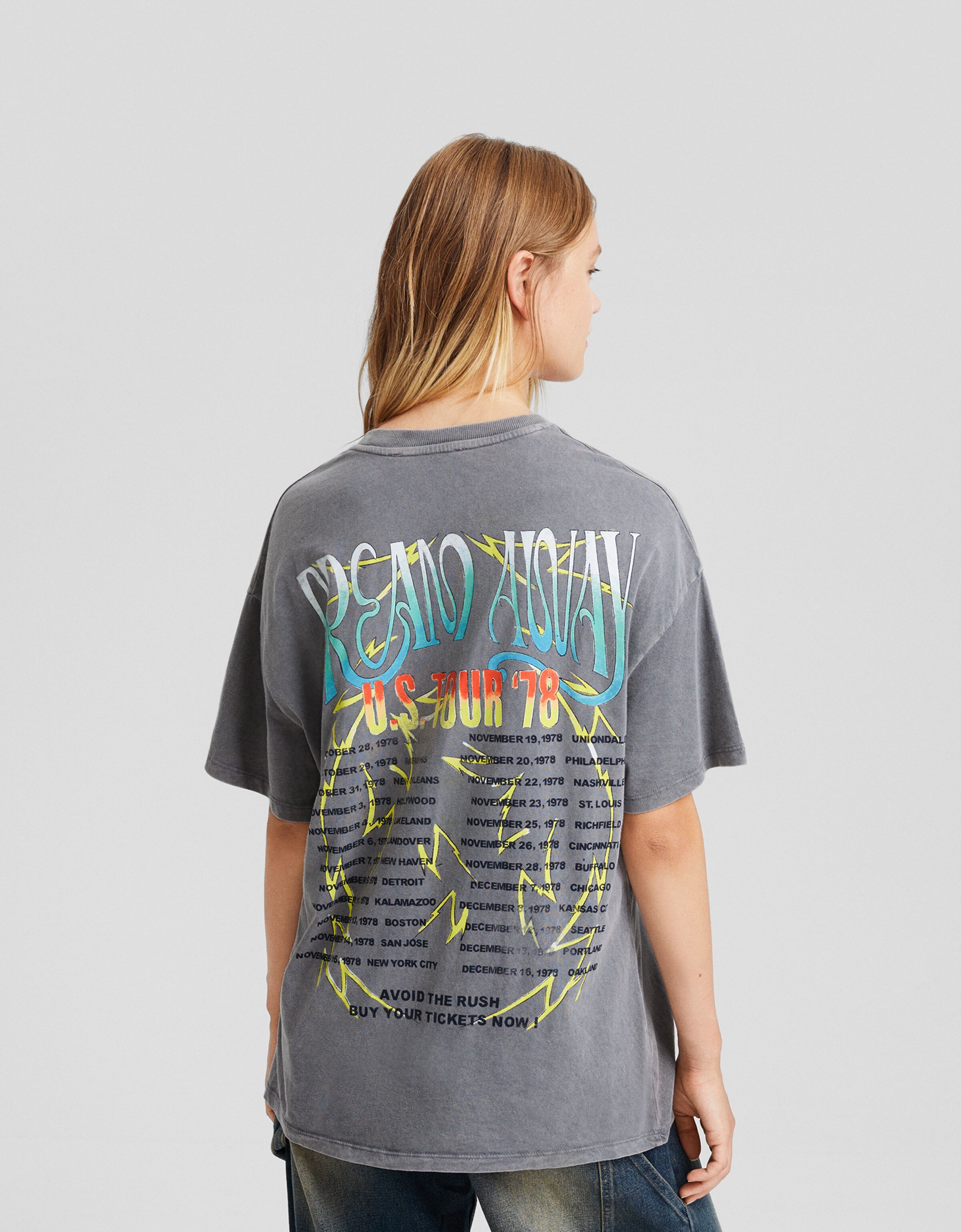 Camiseta manga corta oversize print