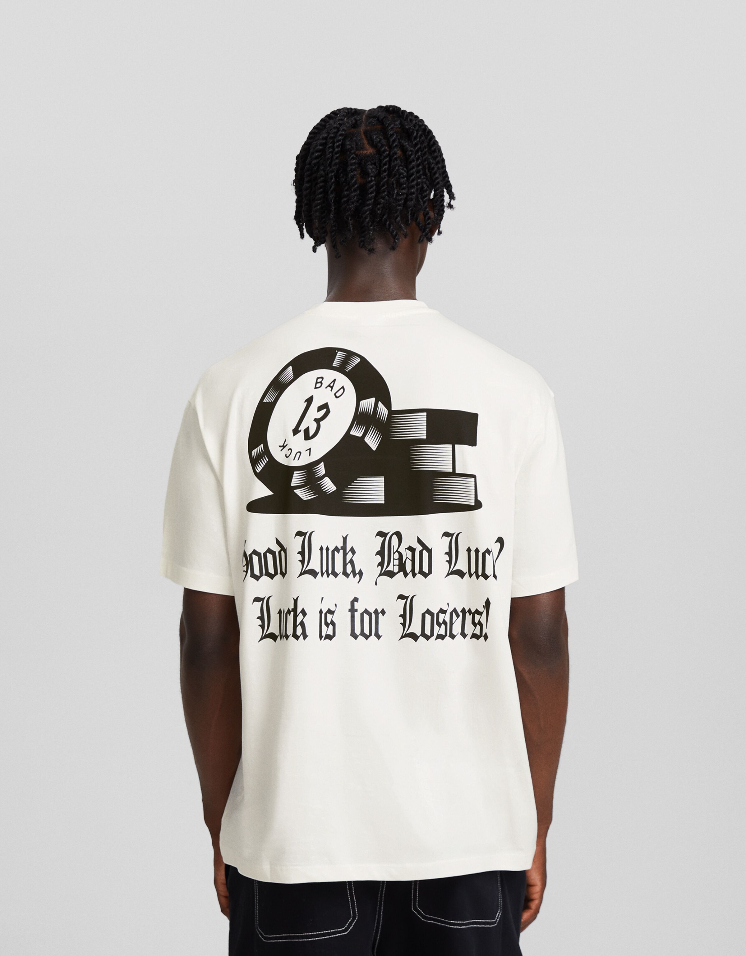 Camiseta manga corta boxy fit print