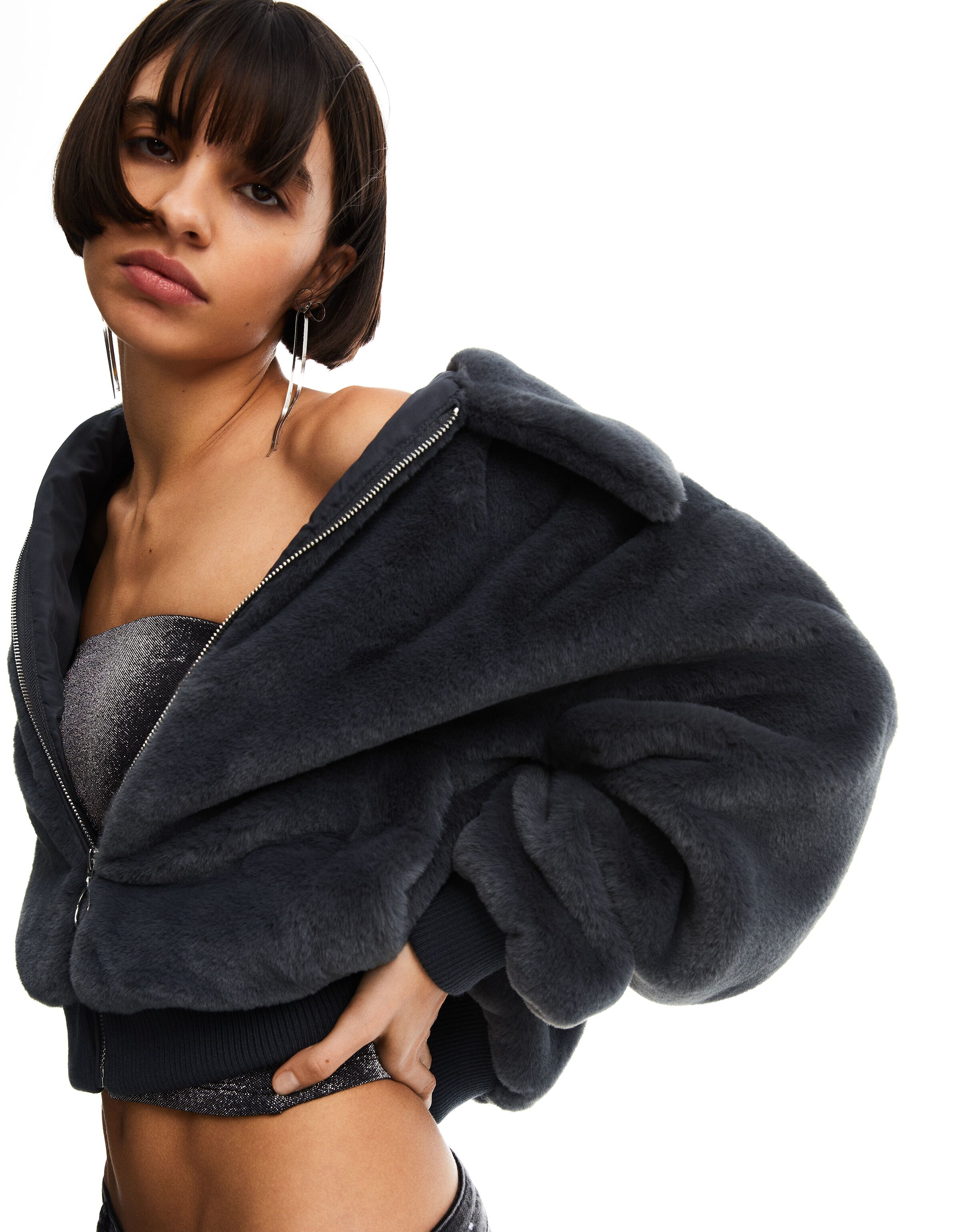 Cazadora trucker teddy