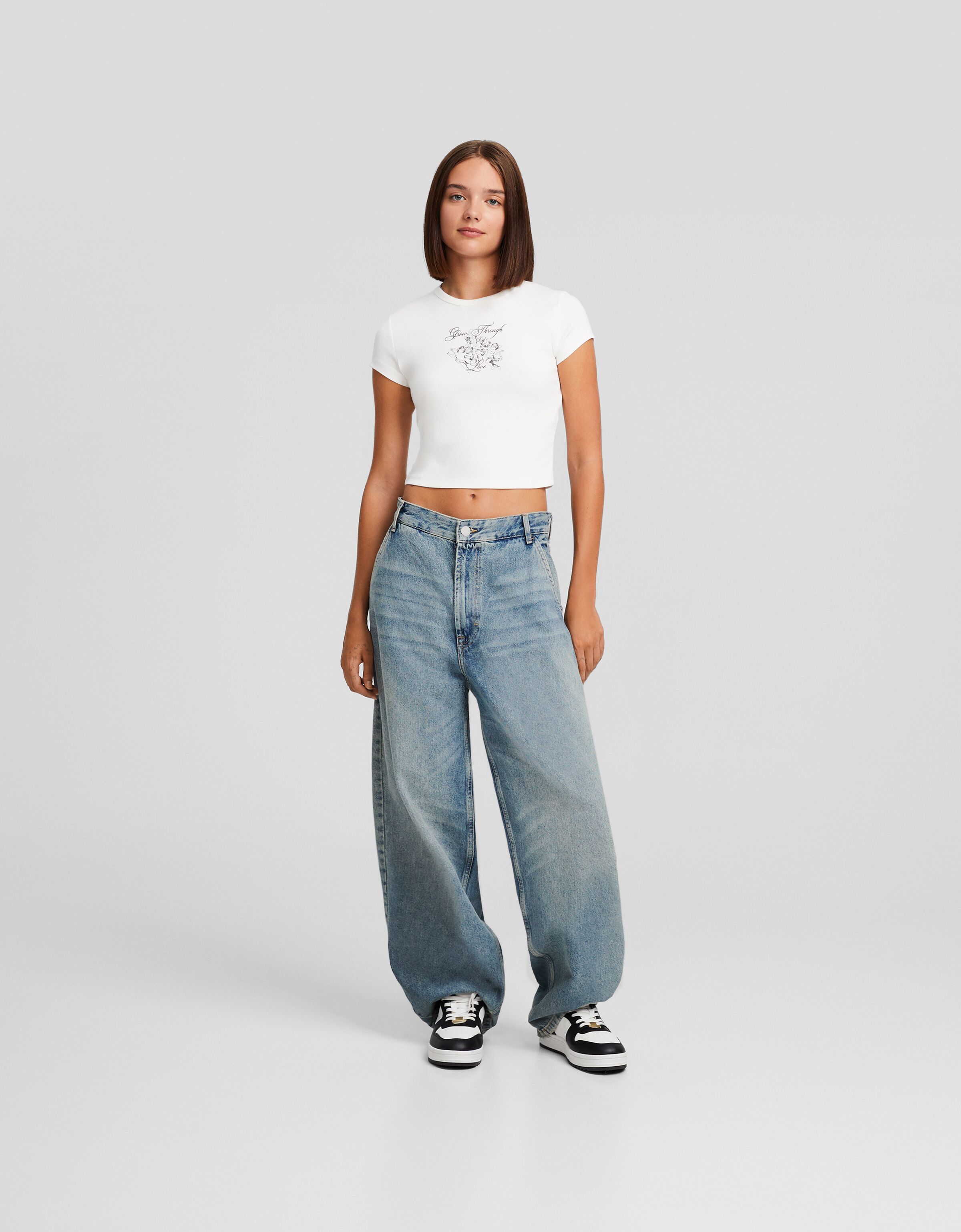 Jeans skater fit efecto lavado