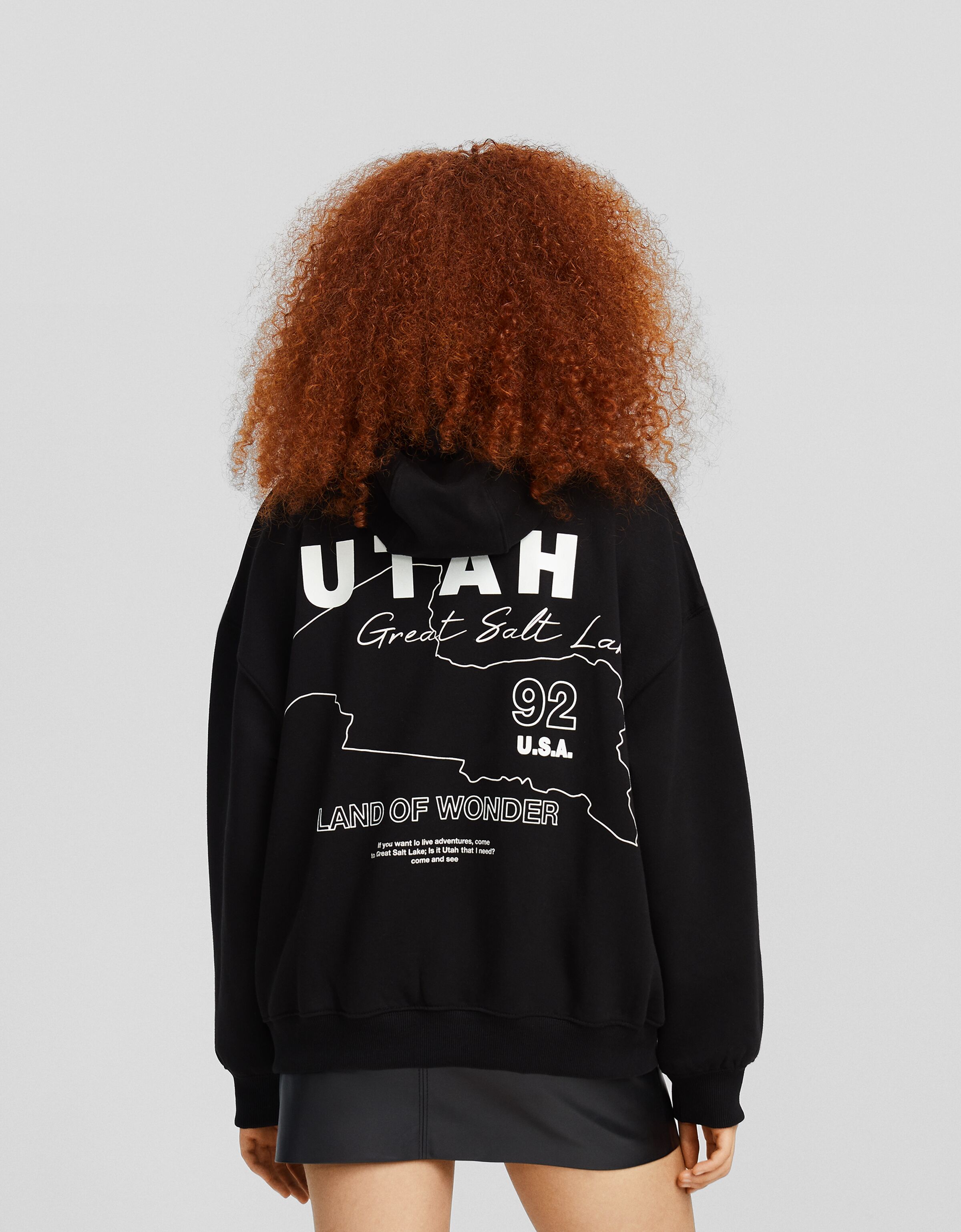 Sudadera capucha cremallera print