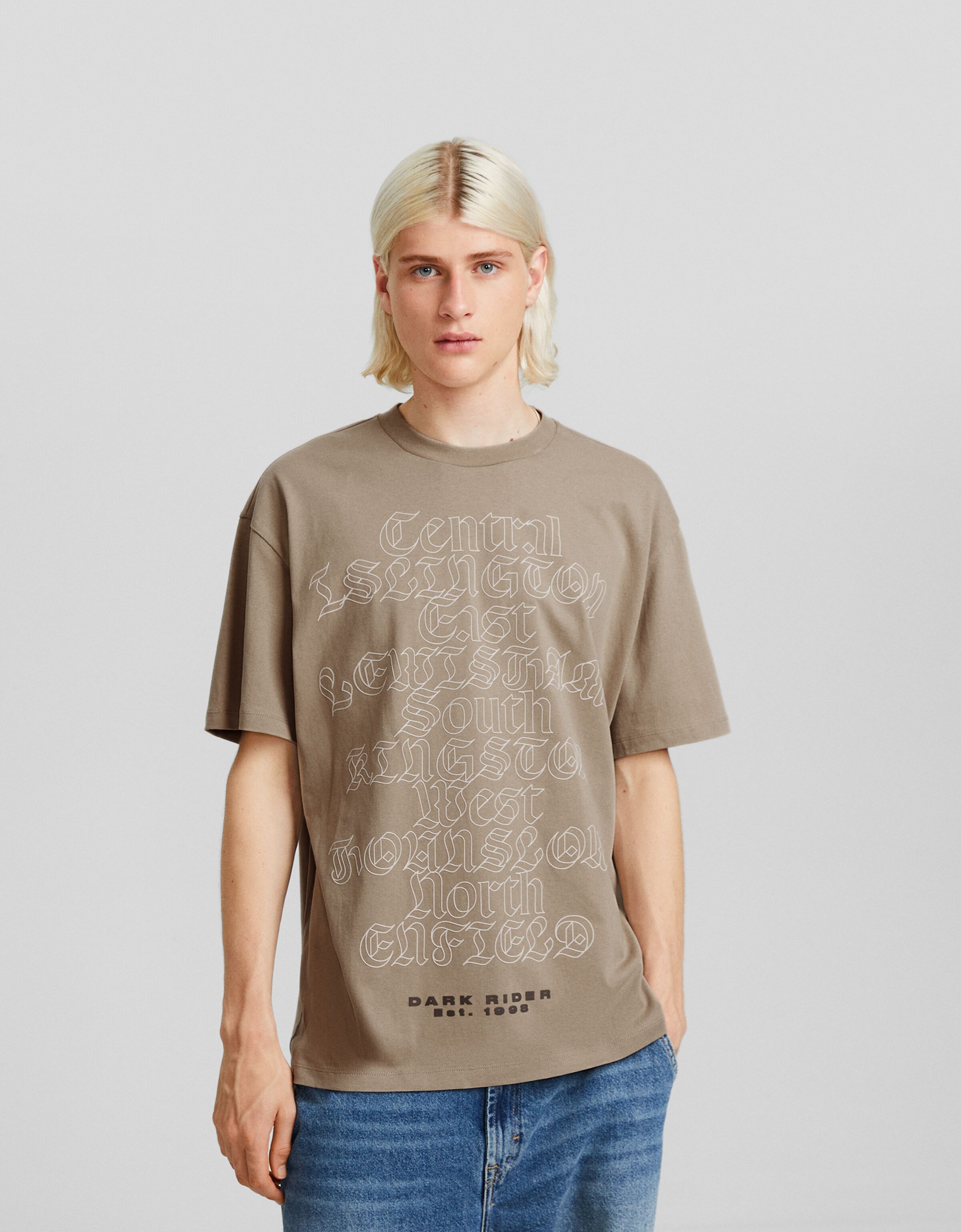 Camiseta manga corta boxy fit print London