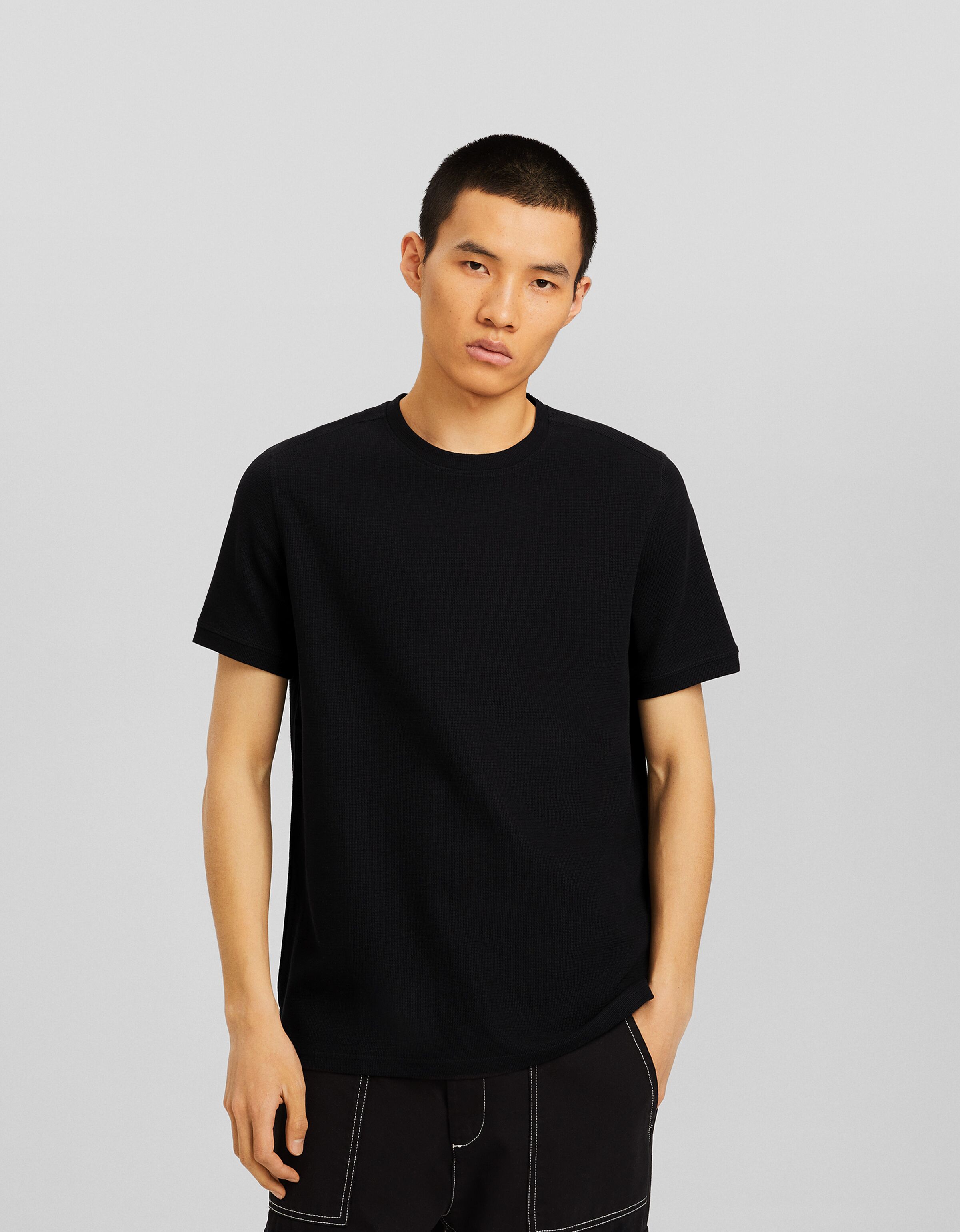 Camiseta manga corta textura