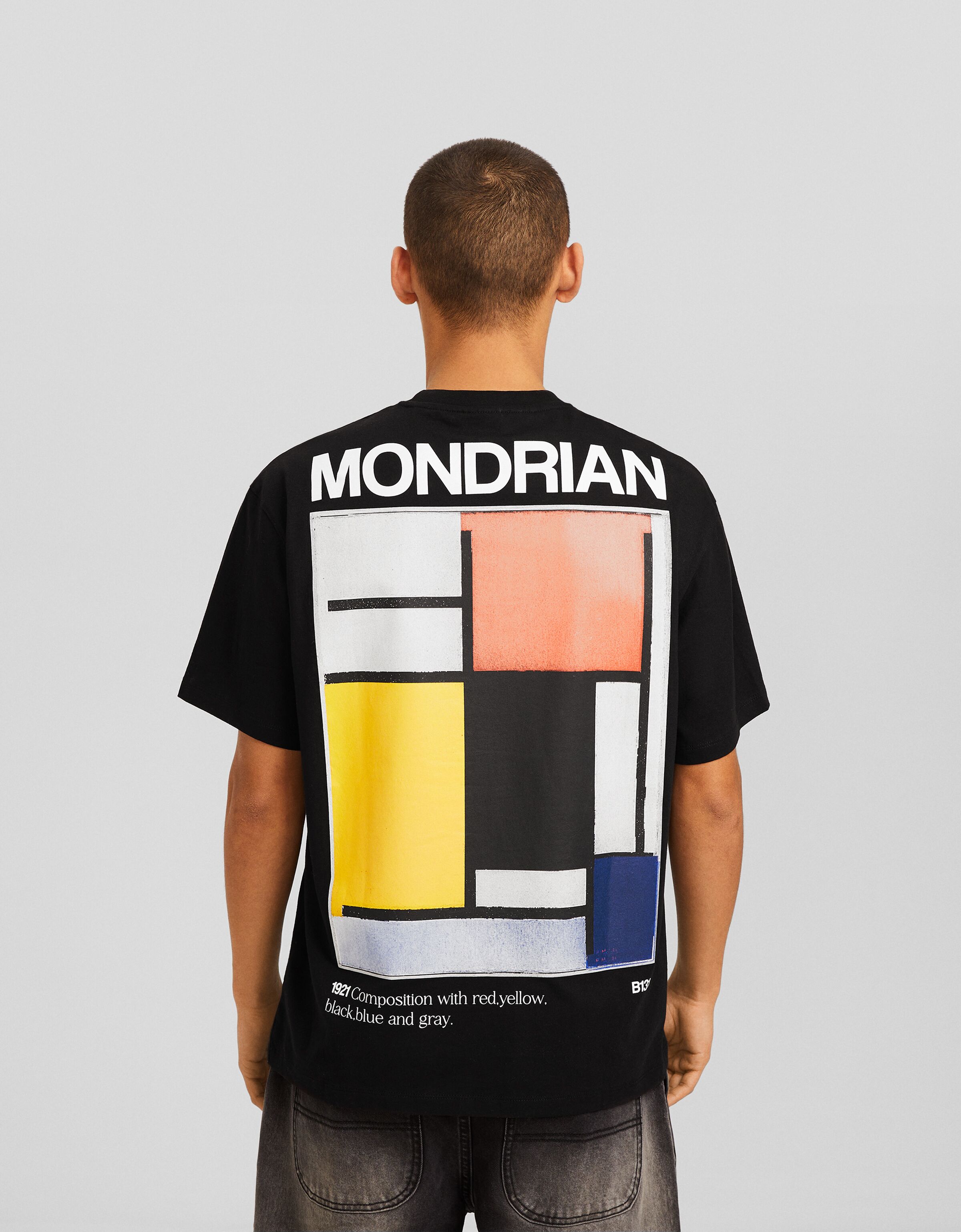 Camiseta manga corta Piet Mondrian oversize