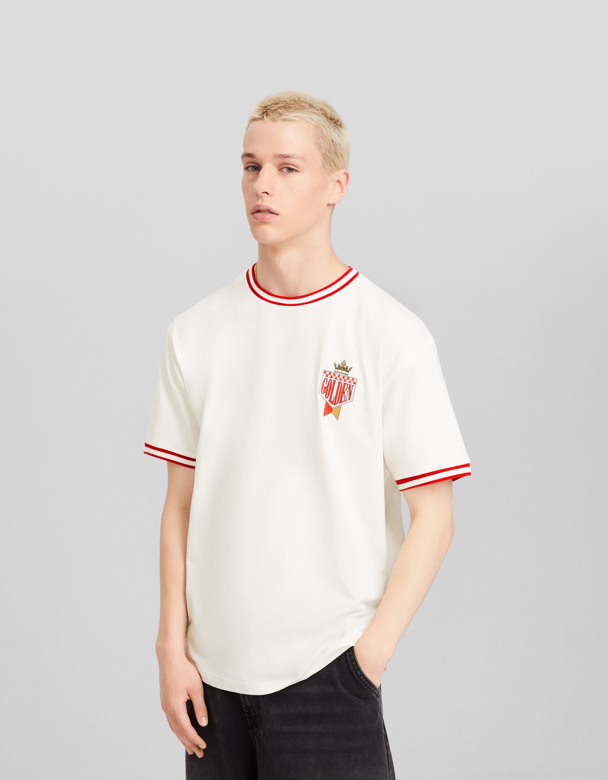 Camiseta manga corta boxy fit print