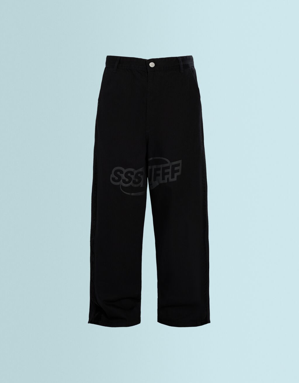 Pantalón SSSTUFFF X BERSHKA baggy print engomado banda terciopelo