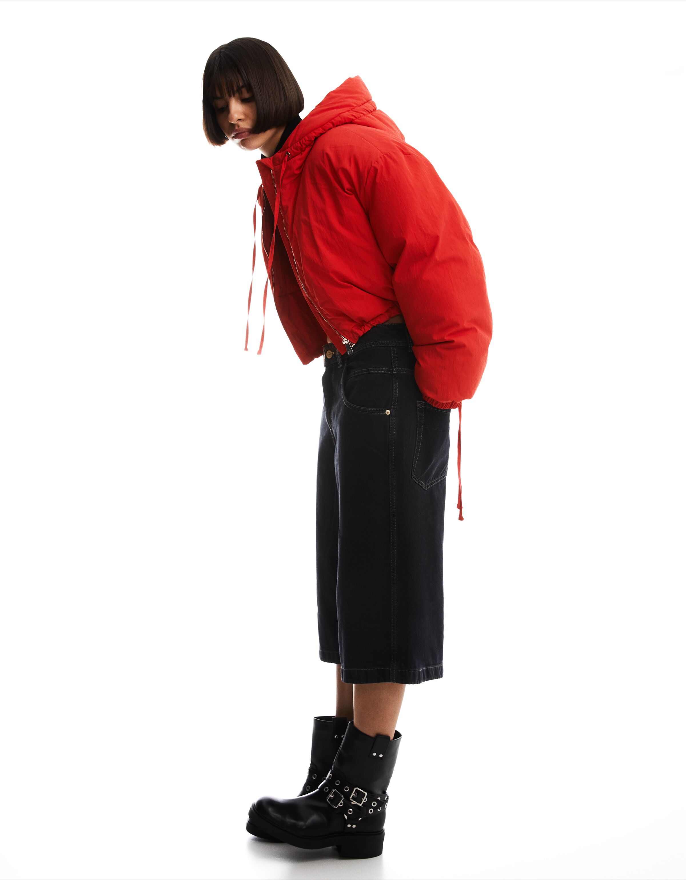 Cazadora acolchada capucha