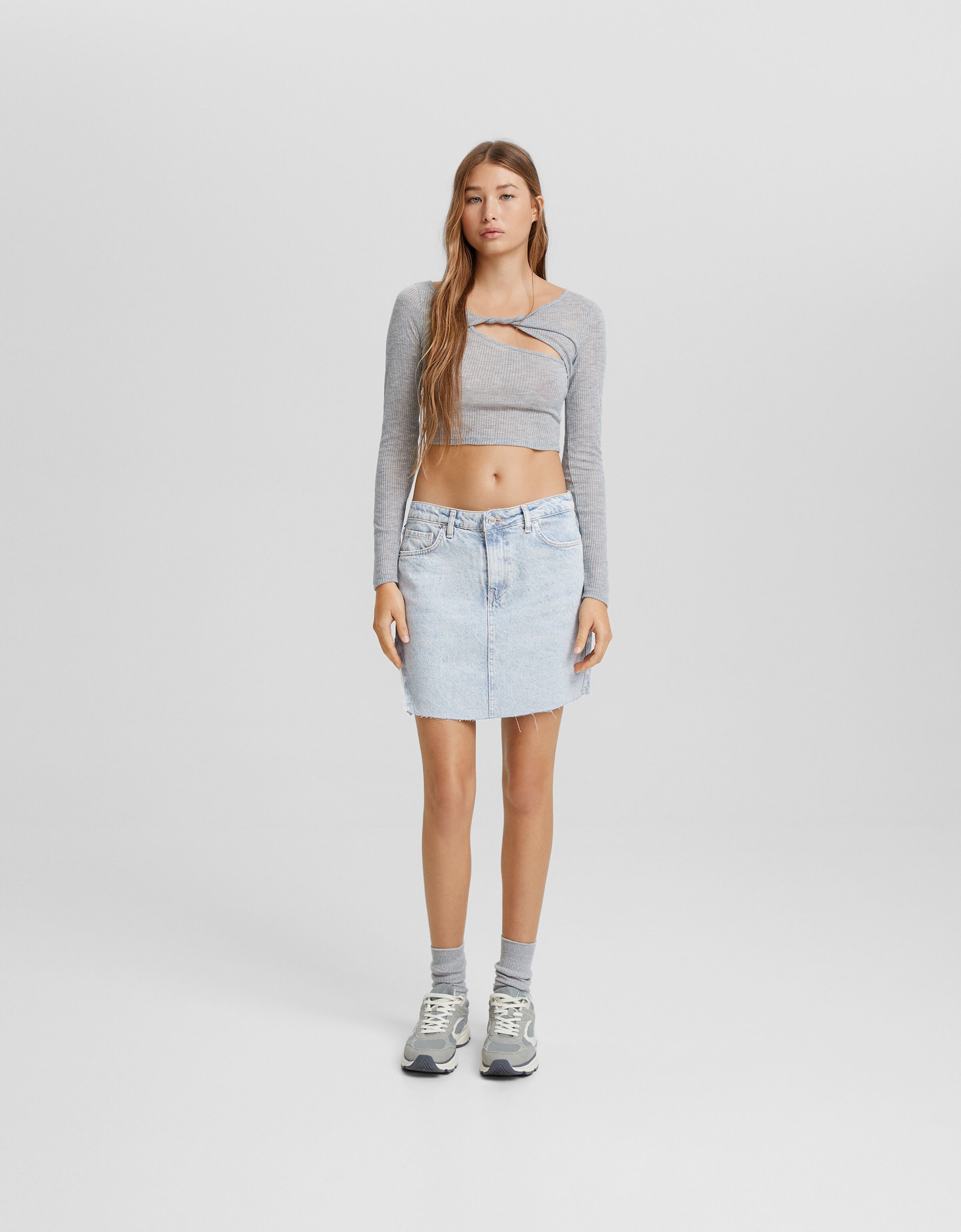 Falda mini denim