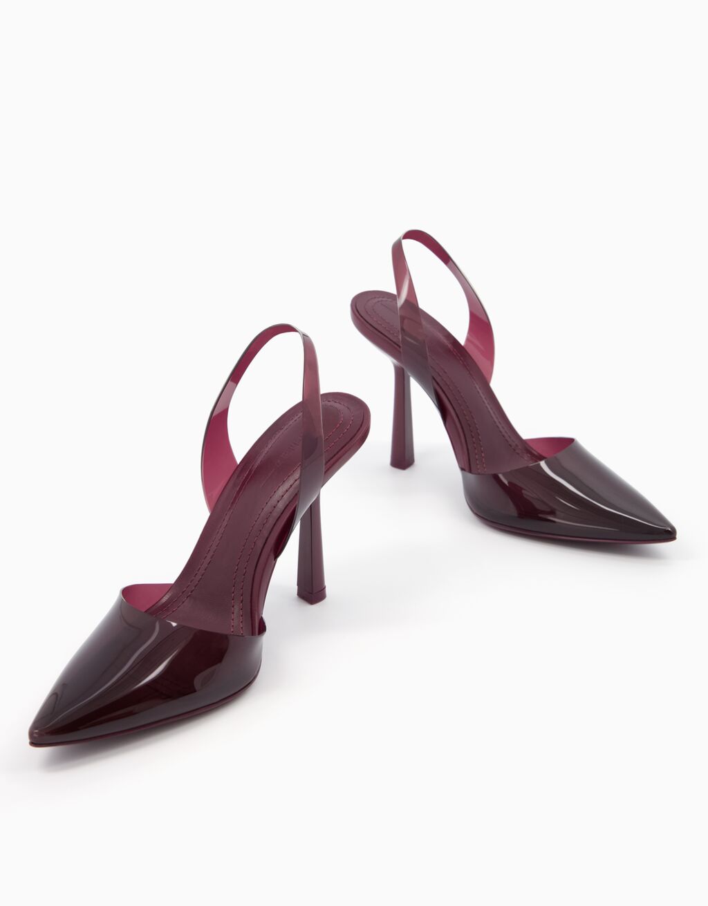 Zapato tacón destalonado vinilo