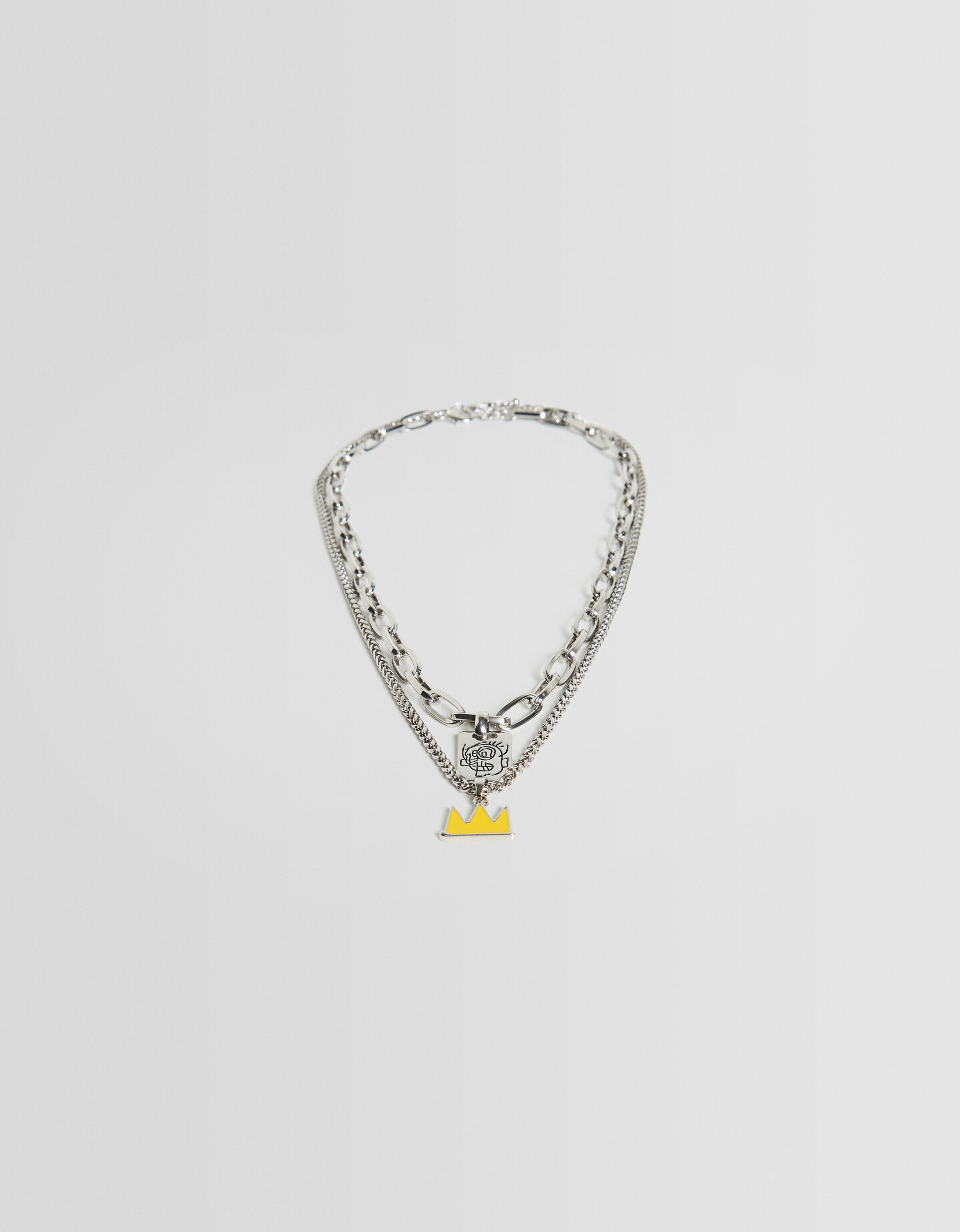 Set 2 collares Jean-Michel Basquiat charm