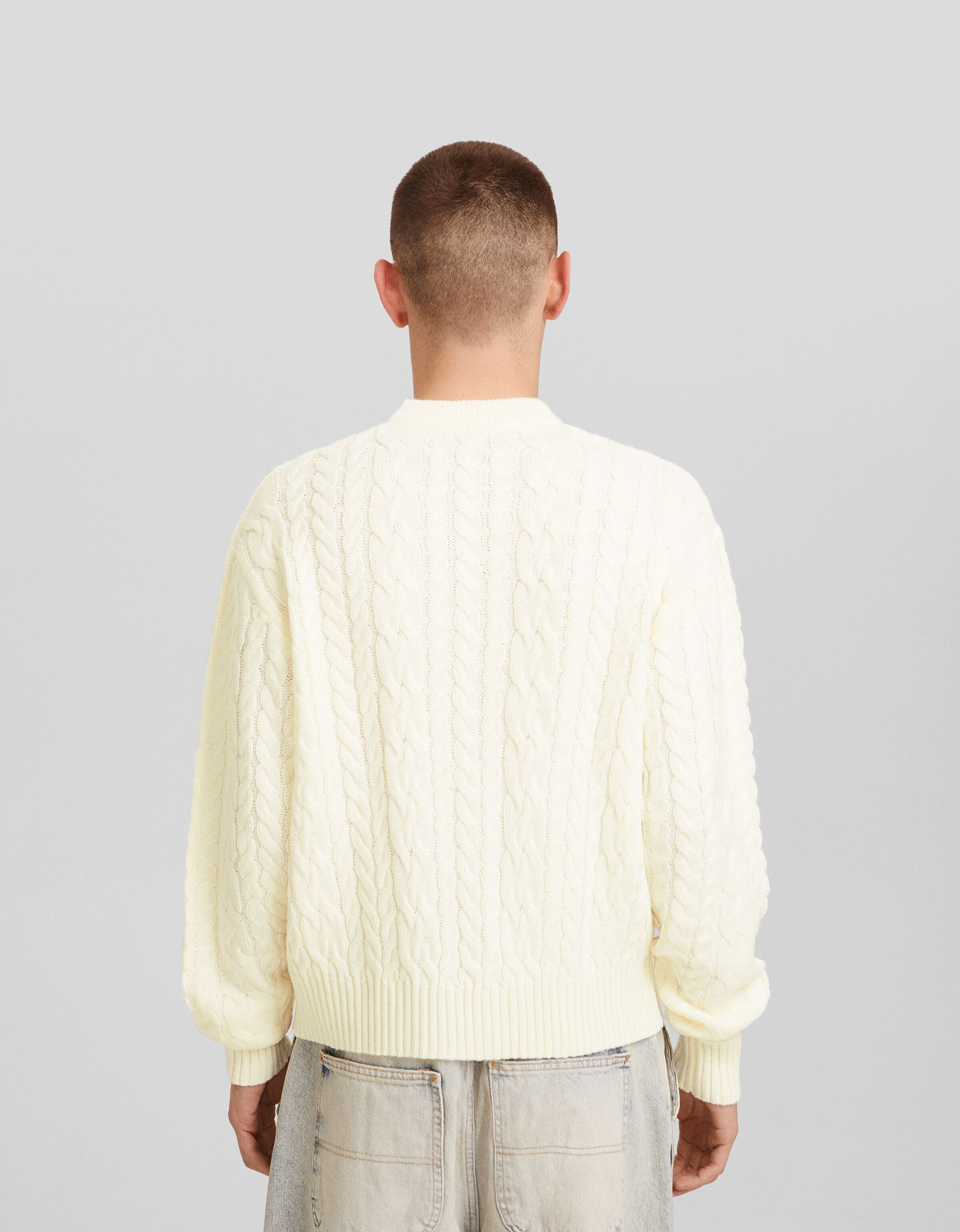 Jersey estructura trenzas