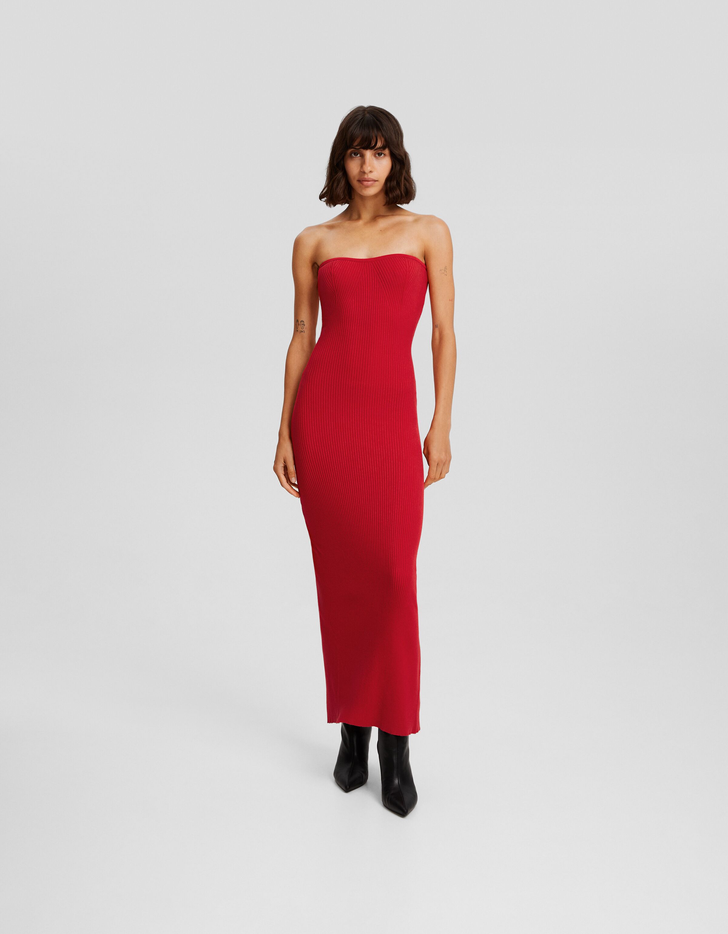 Vestido midi bandeau