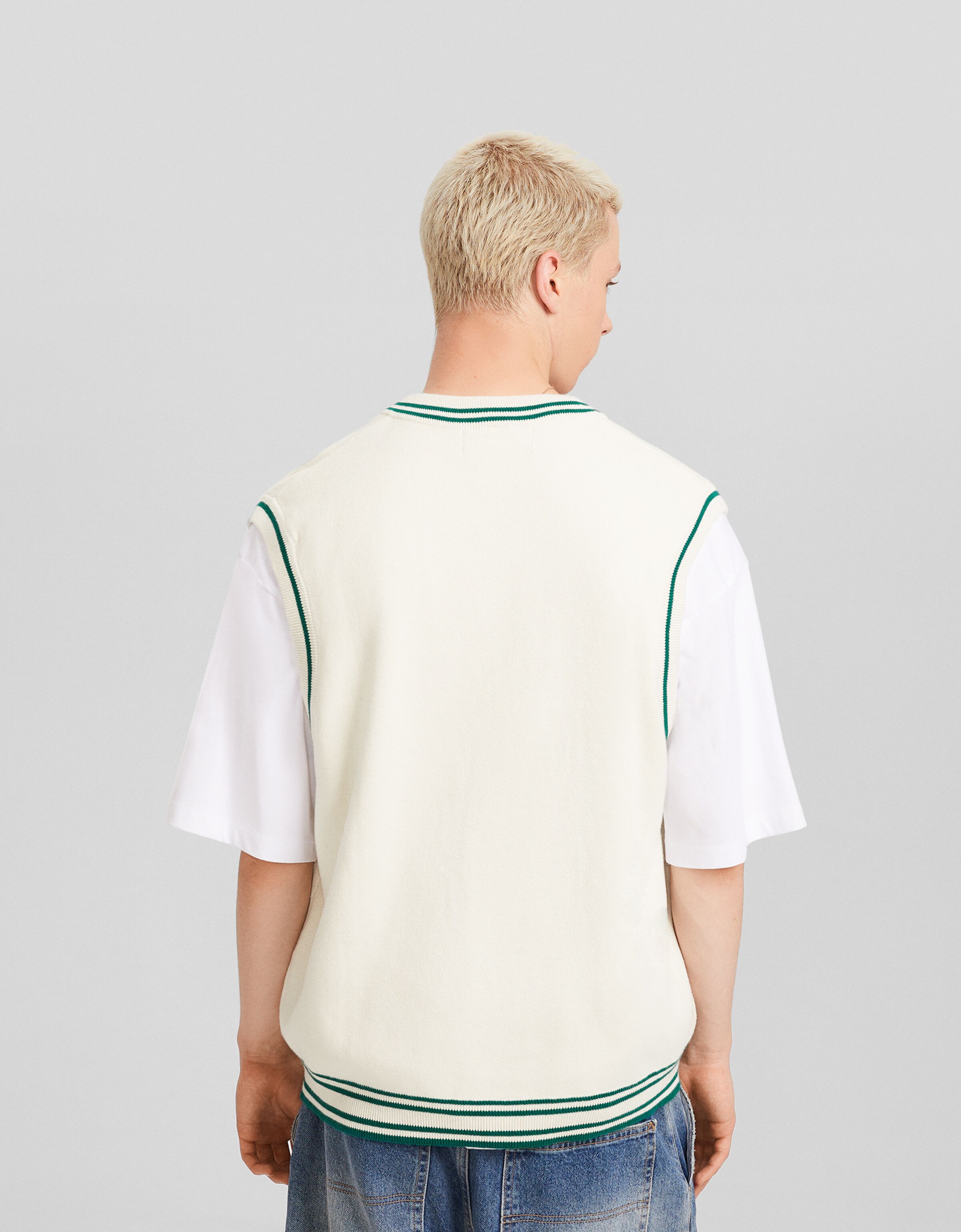 Chaleco punto contraste