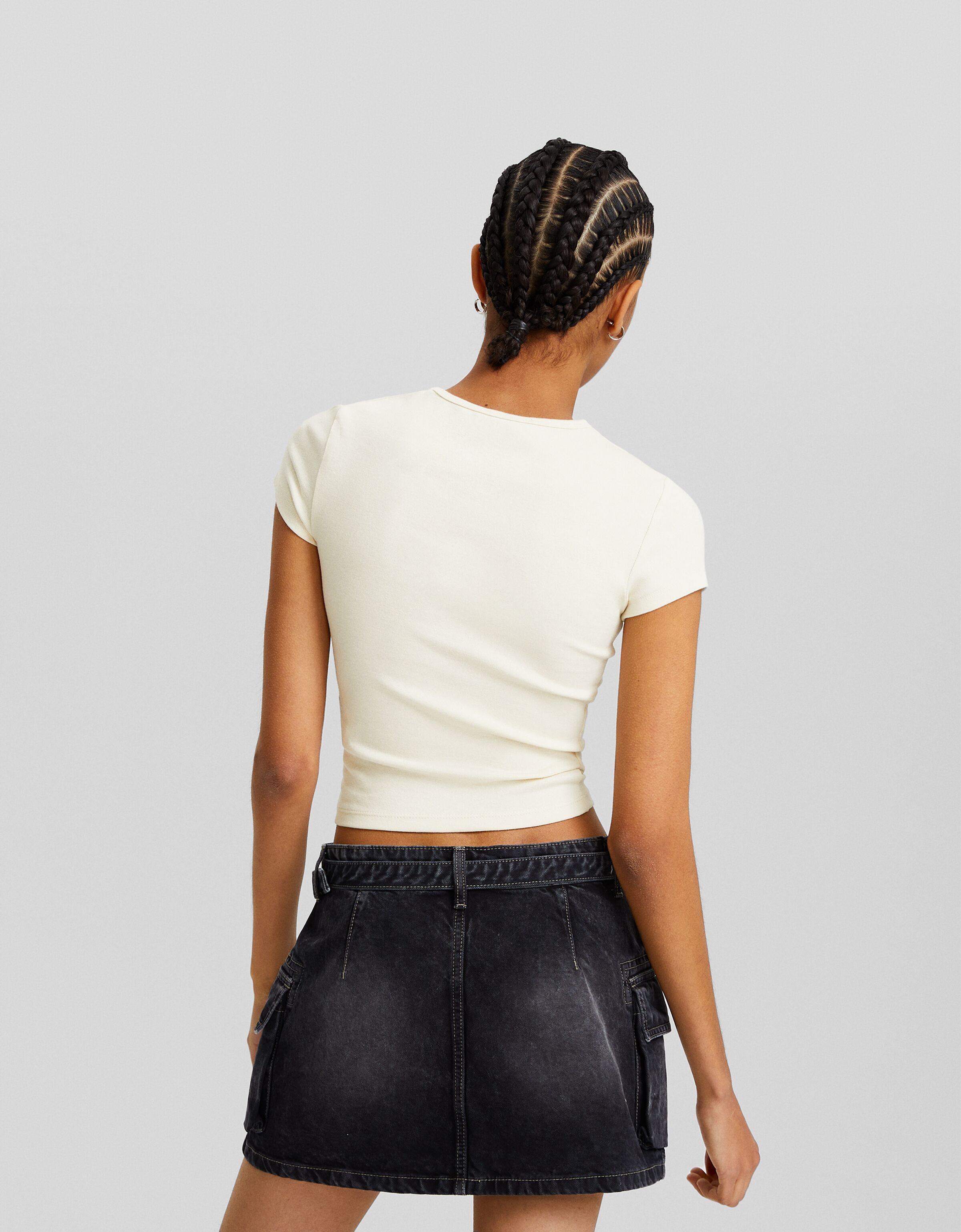 Camiseta manga corta cuello redondo