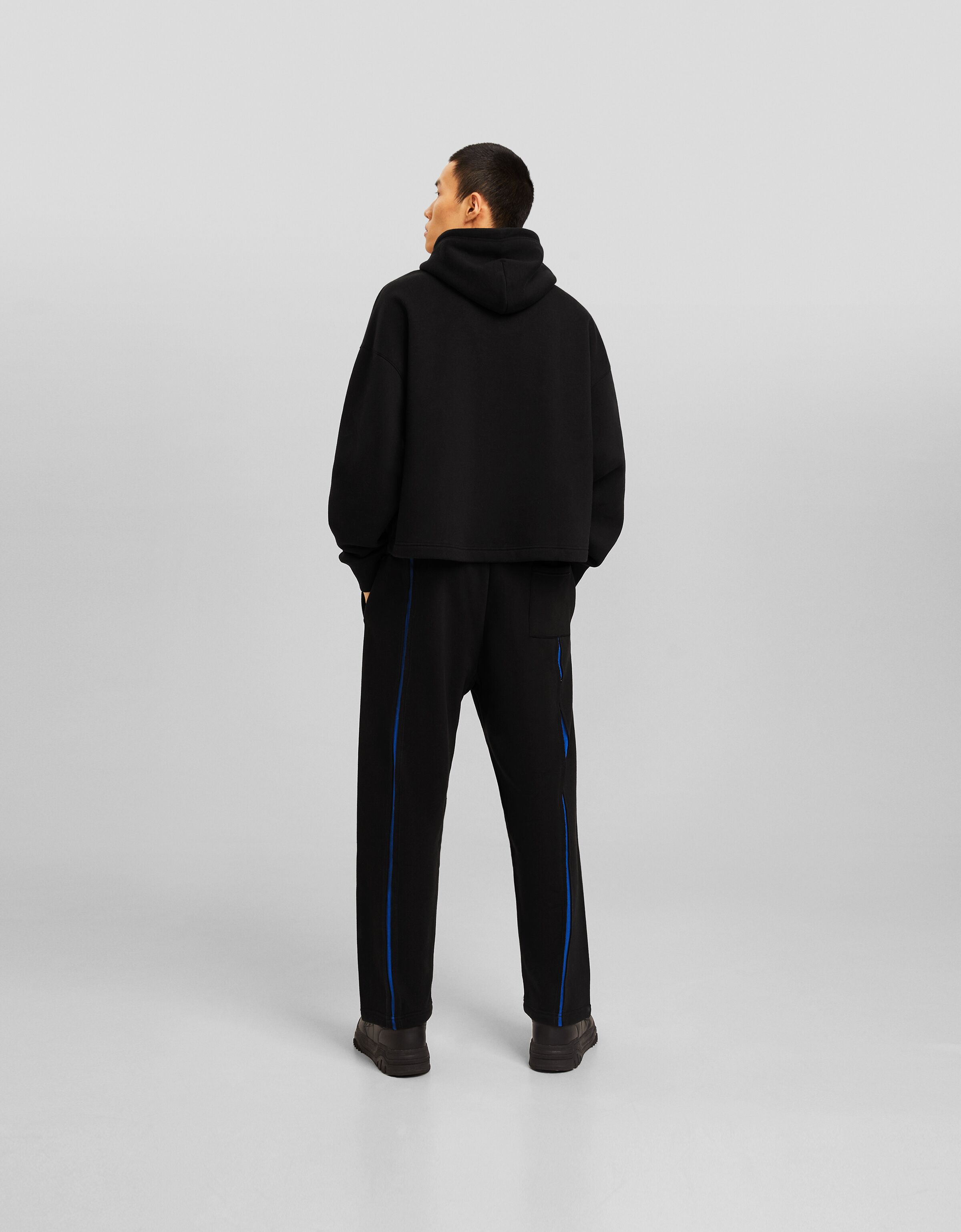 Pantalón wide leg felpa