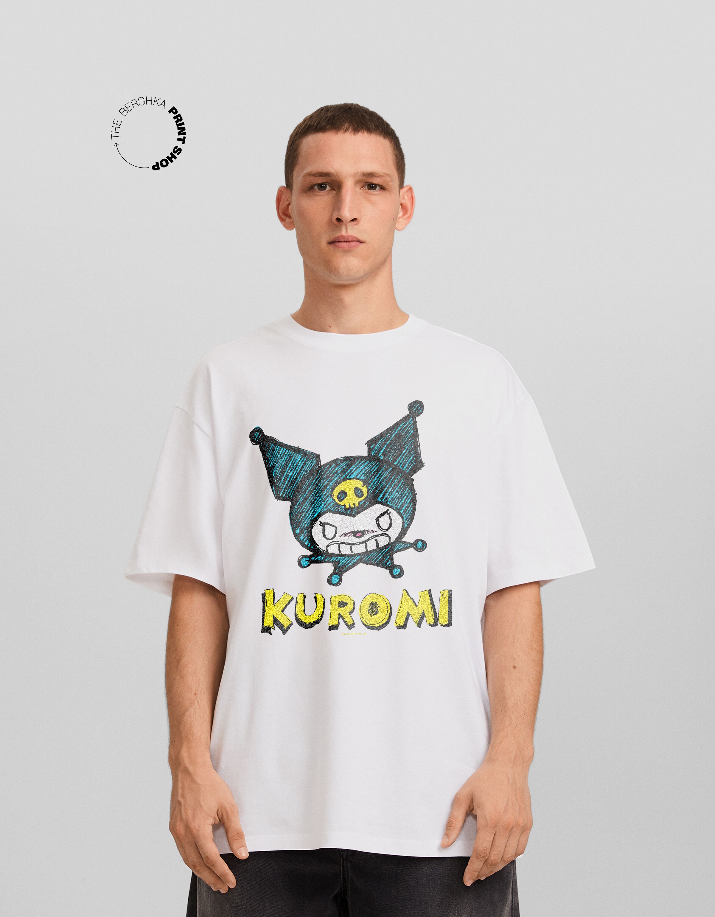 Camiseta Kuromi manga corta boxy fit print