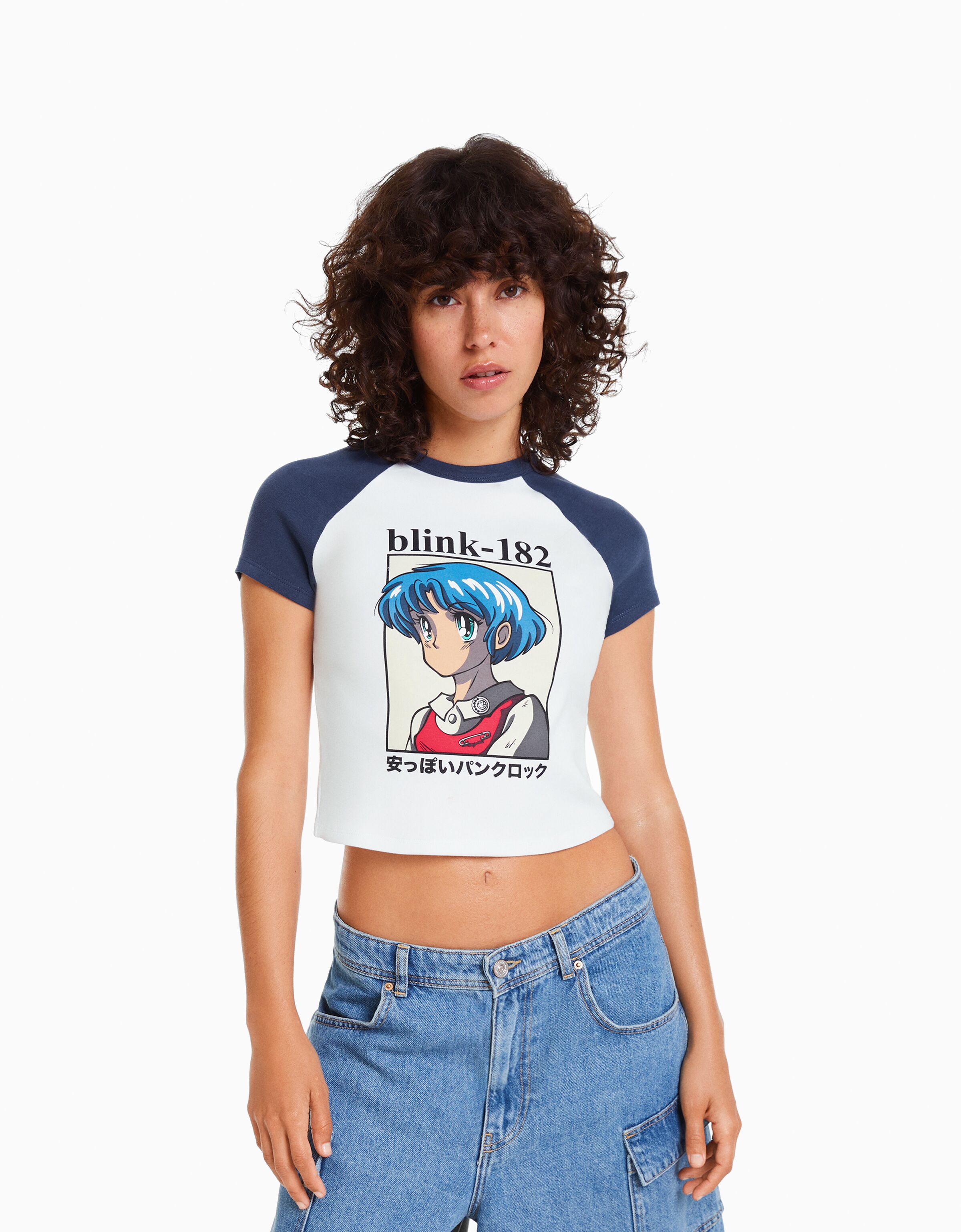 Camiseta Blink-182 manga corta ranglan print