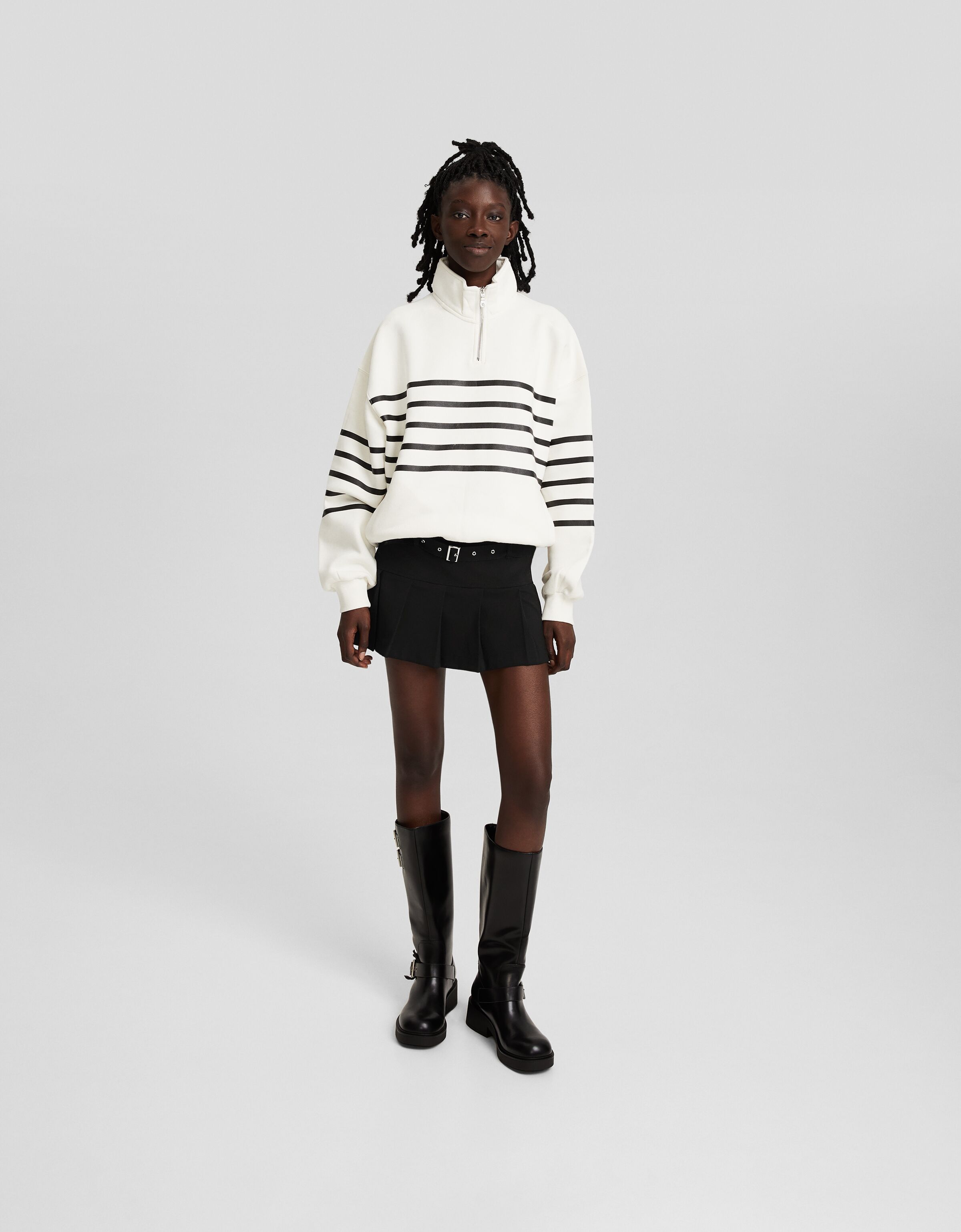 Falda mini tailoring tablas cinturón