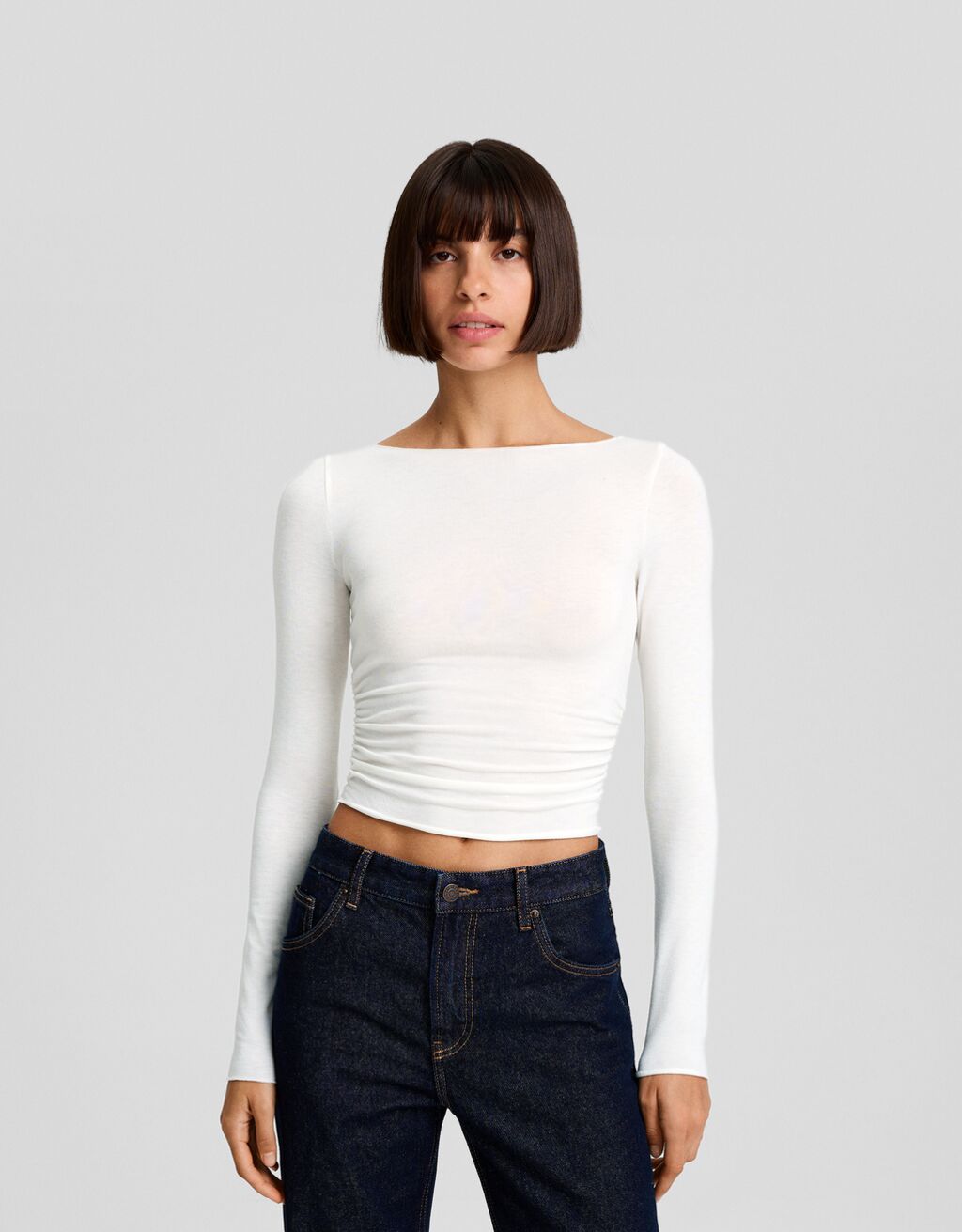 Camiseta manga larga costuras