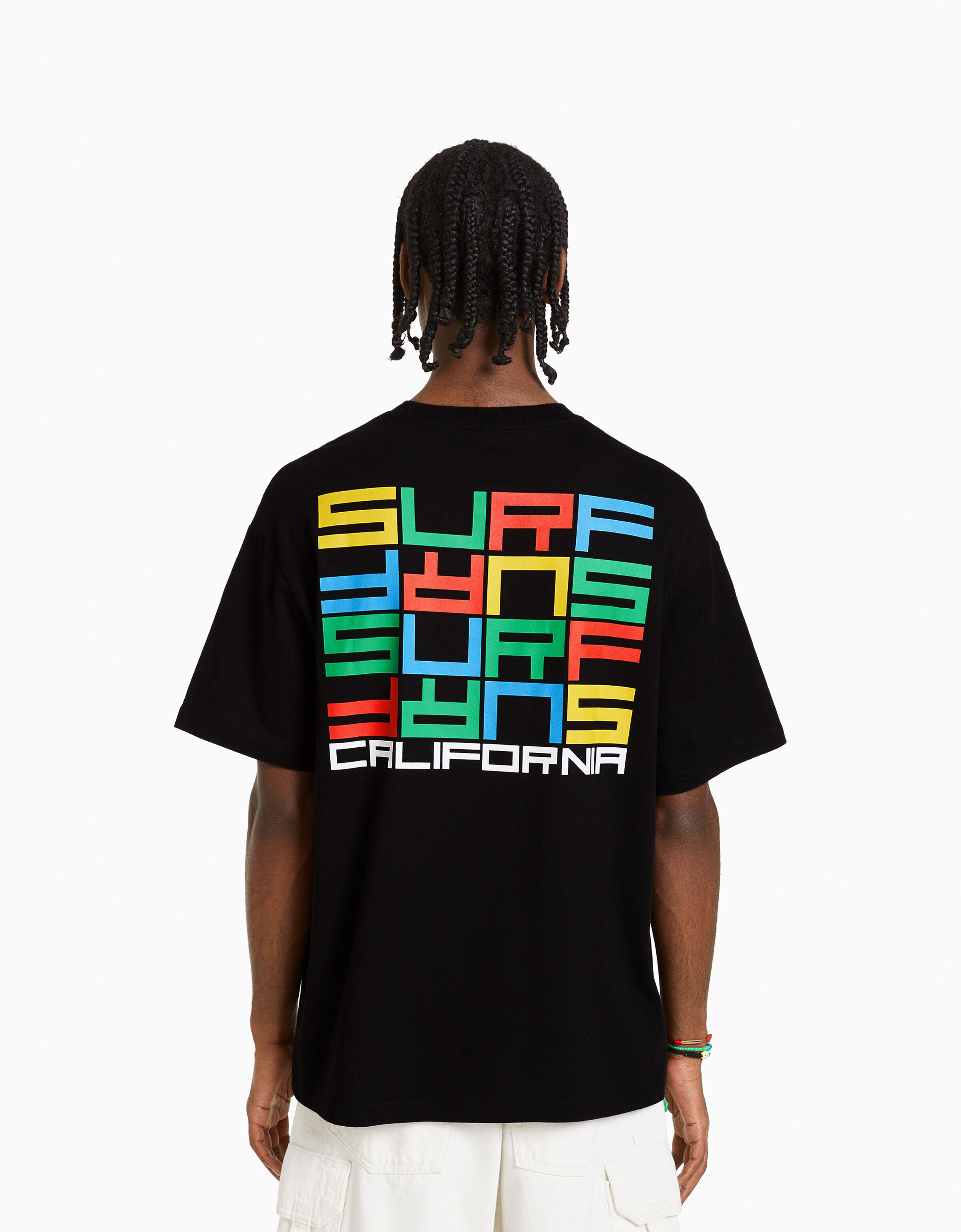 Camiseta manga corta boxy fit print