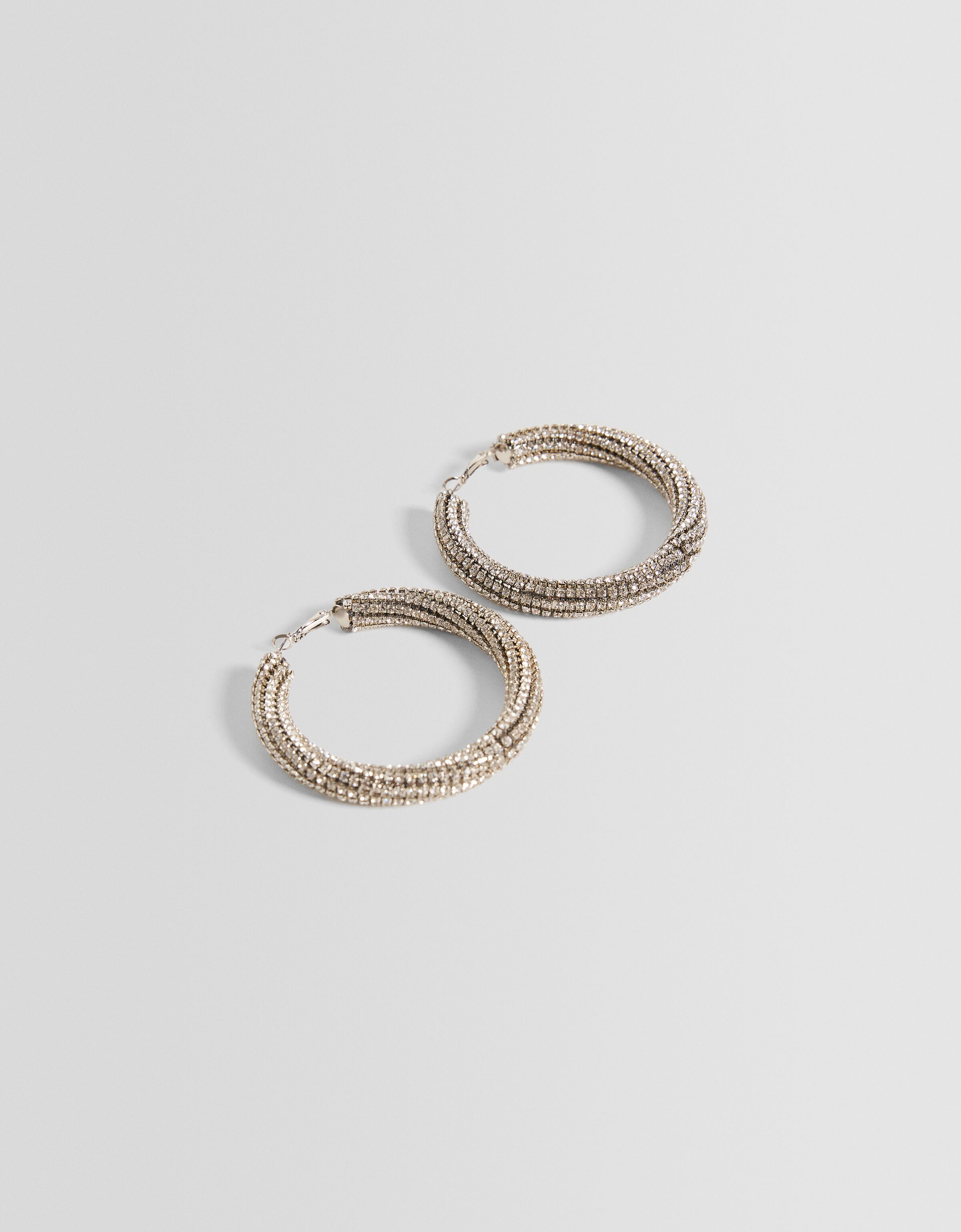 Pendientes aros gruesos pedrería