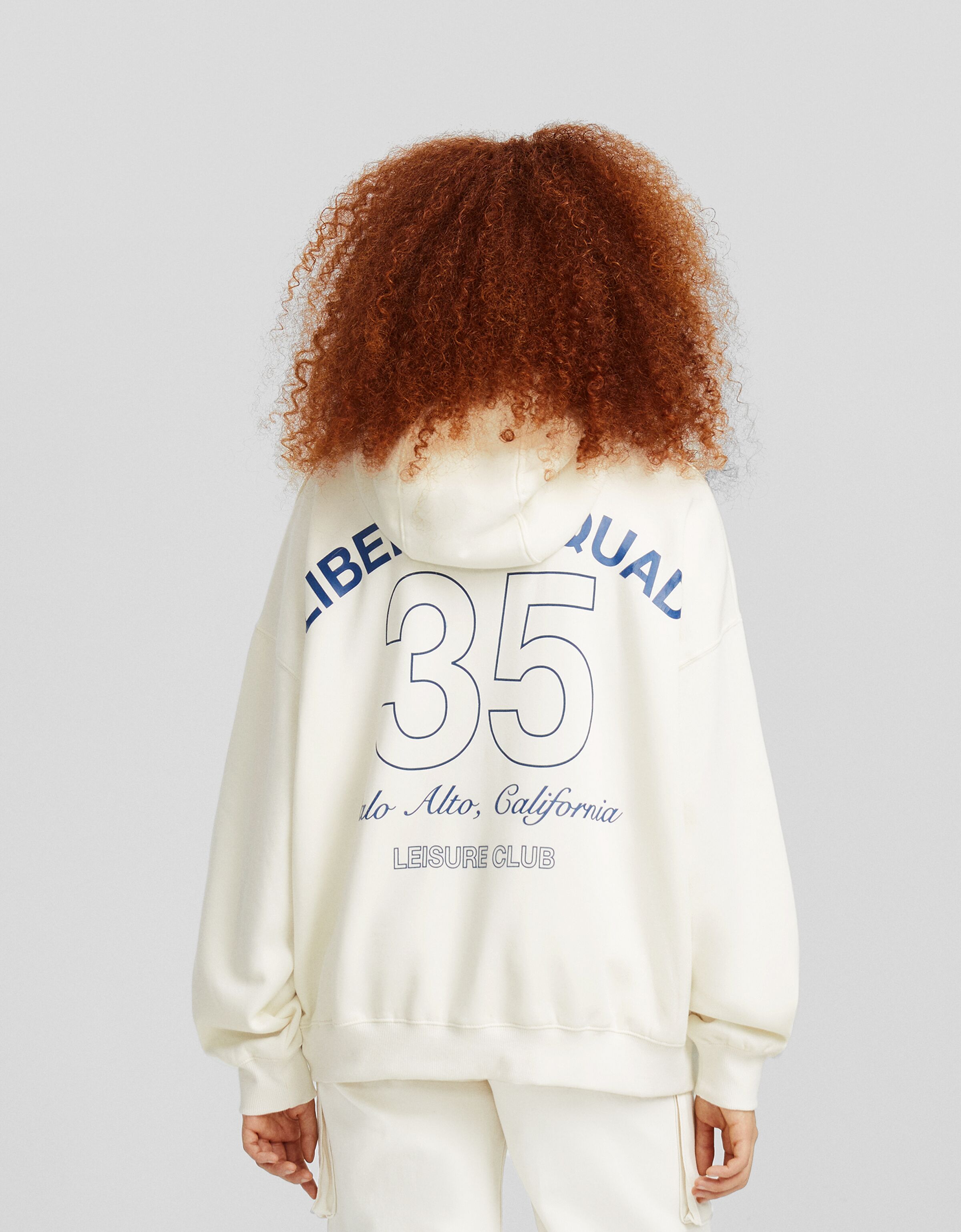 Sudadera capucha cremallera print