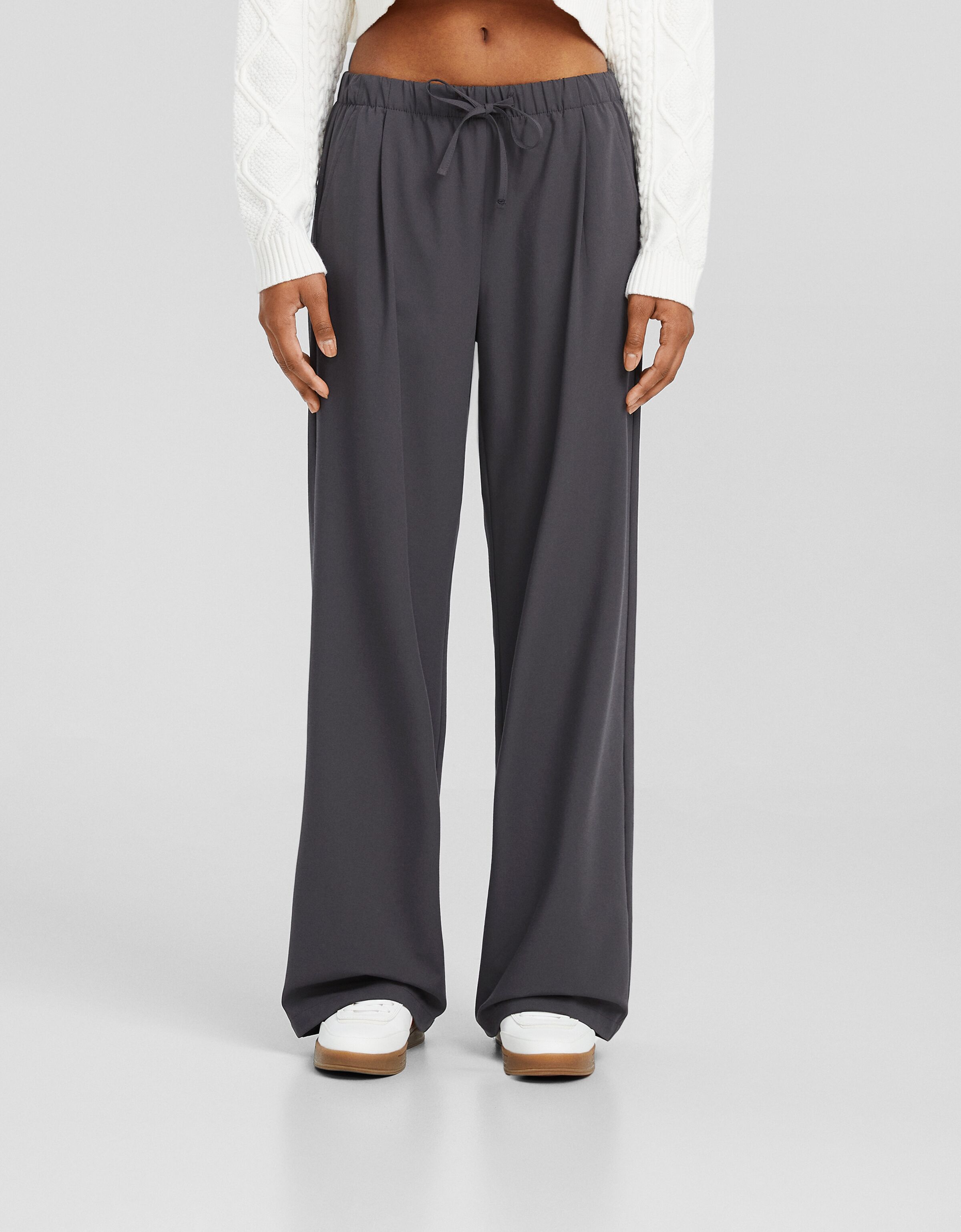 Pantalón wide leg tailoring cordón