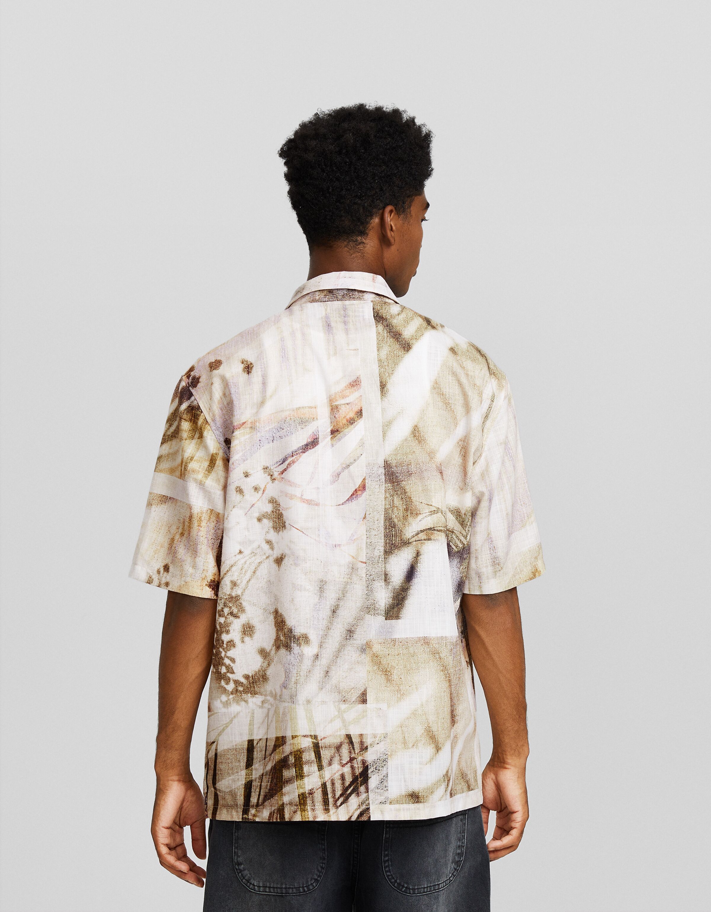Camisa manga corta rústica print