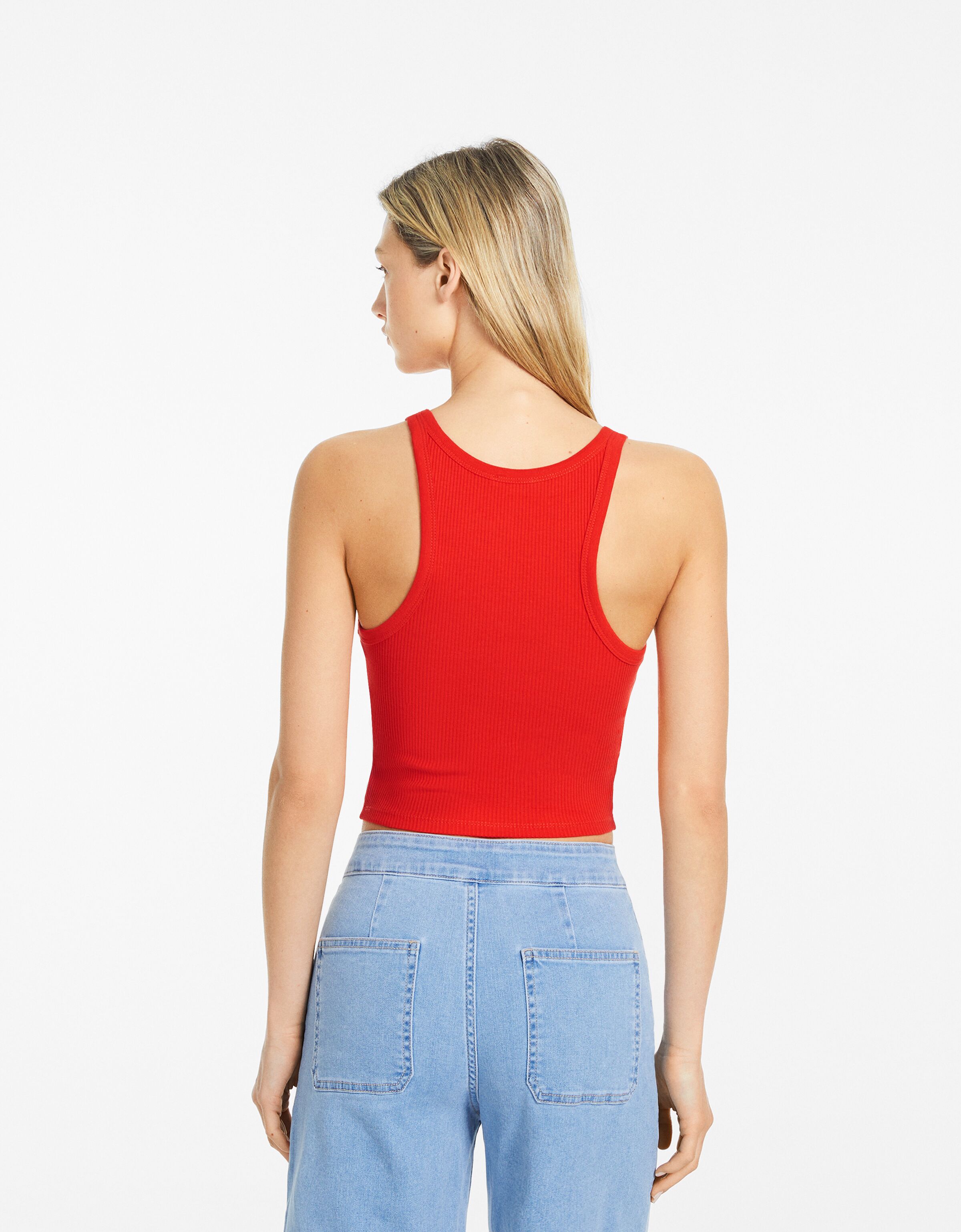 Camiseta sin mangas rib