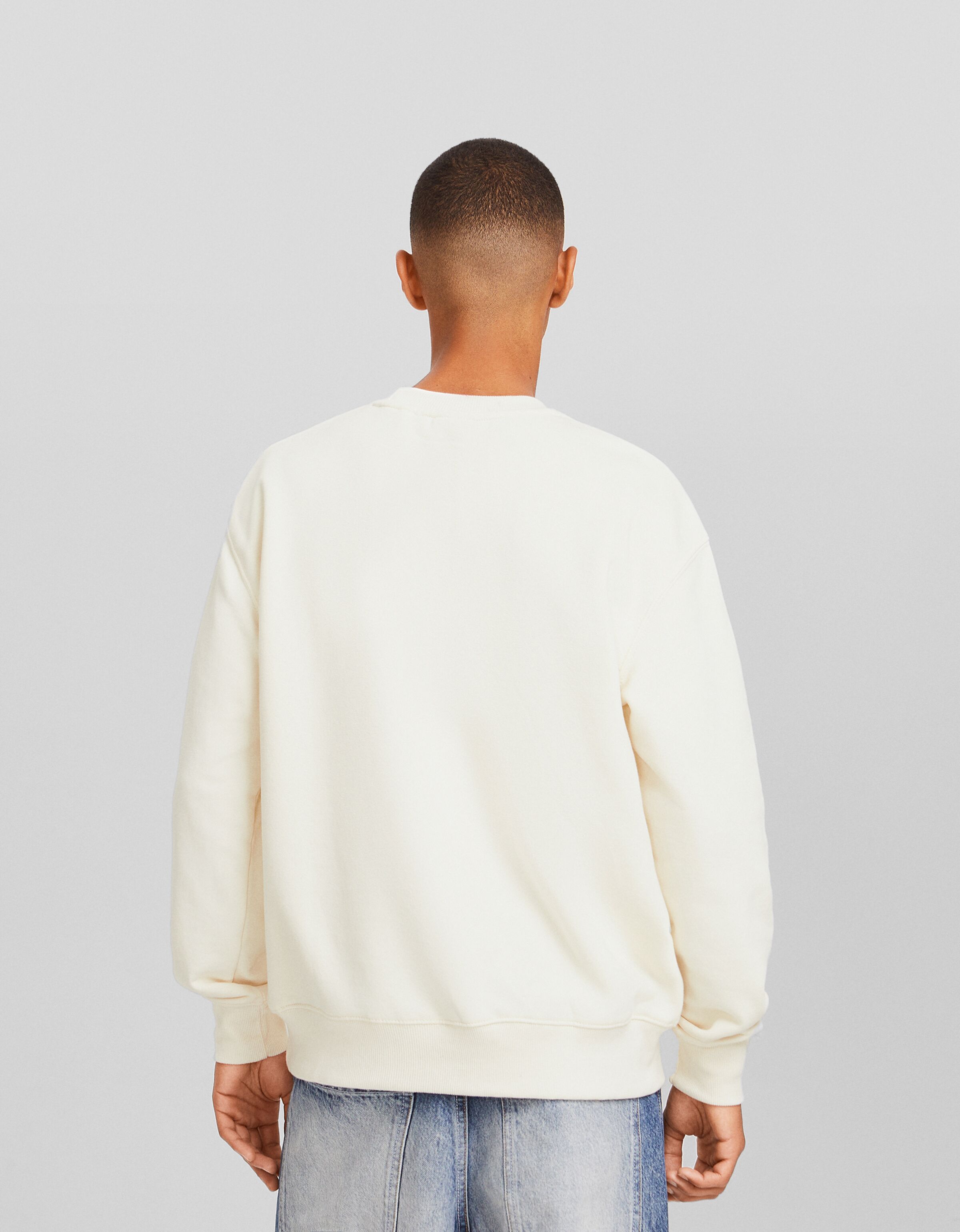 Sudadera cuello redondo print