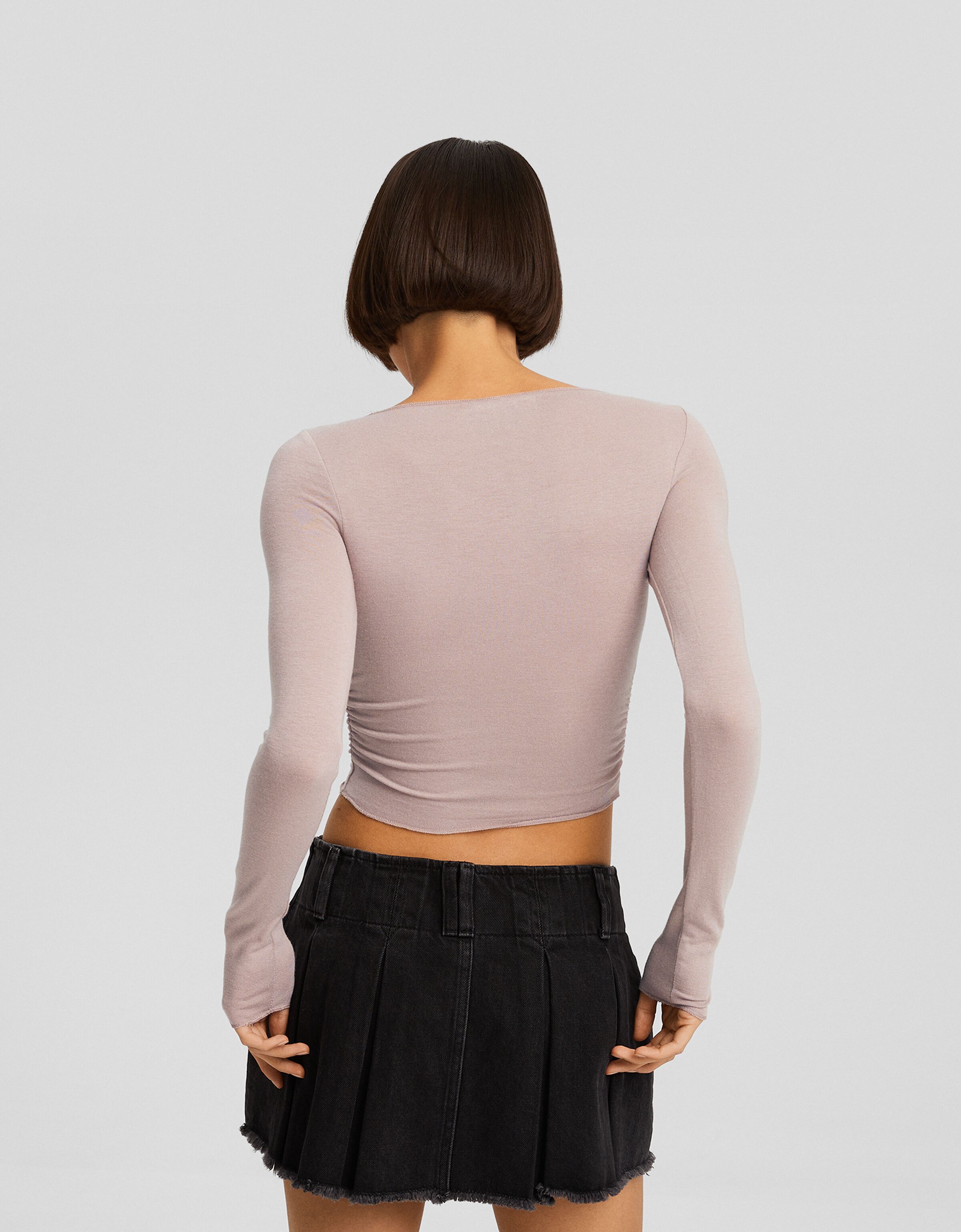 Camiseta manga larga costuras