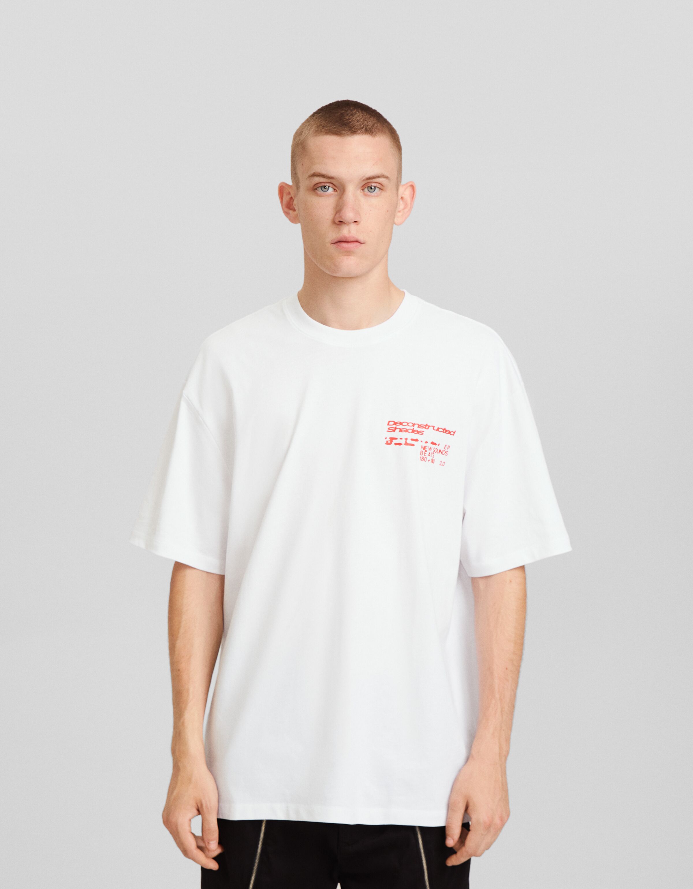 Camiseta manga corta boxy fit racing print