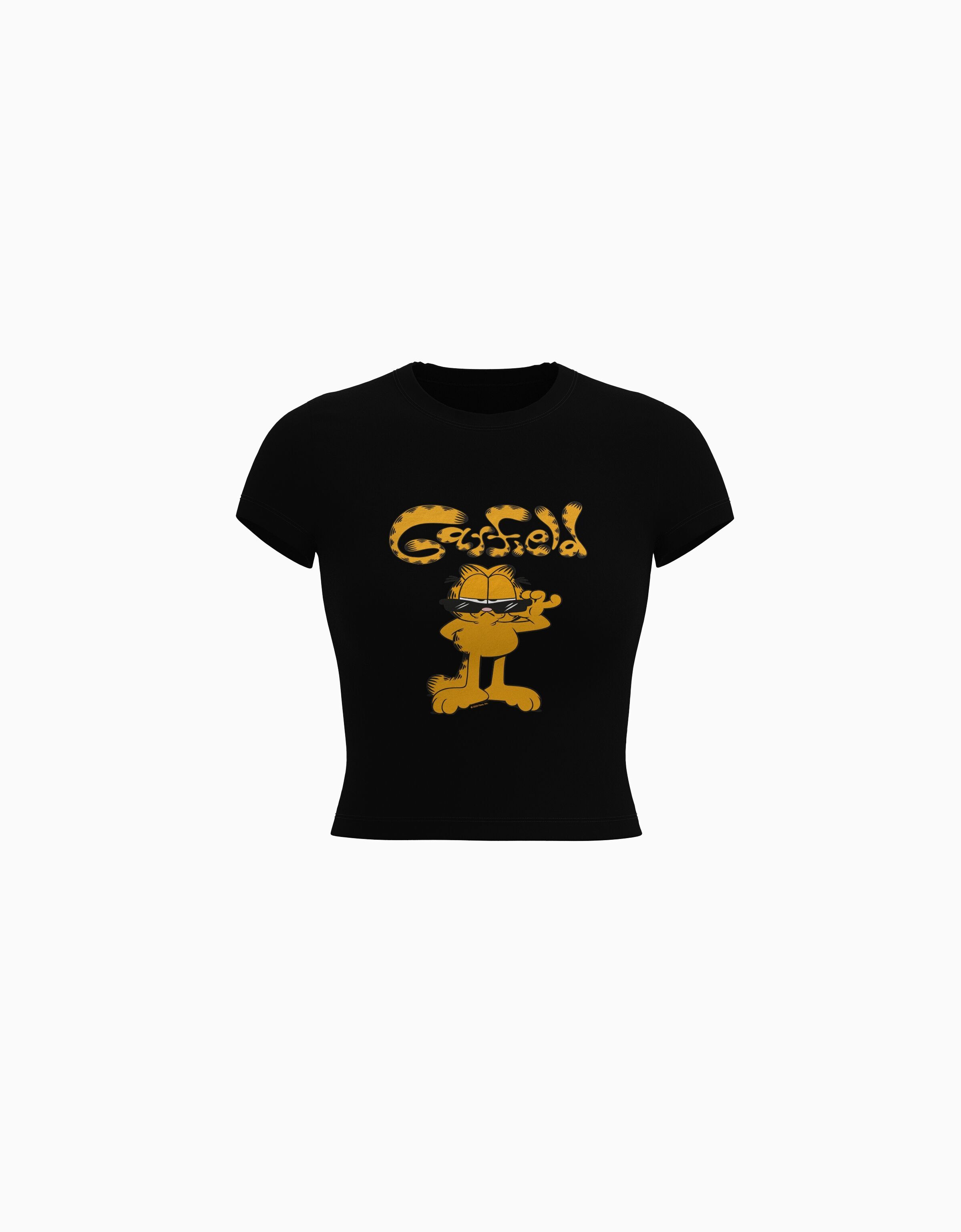 Camiseta Garfield manga corta ajustada print
