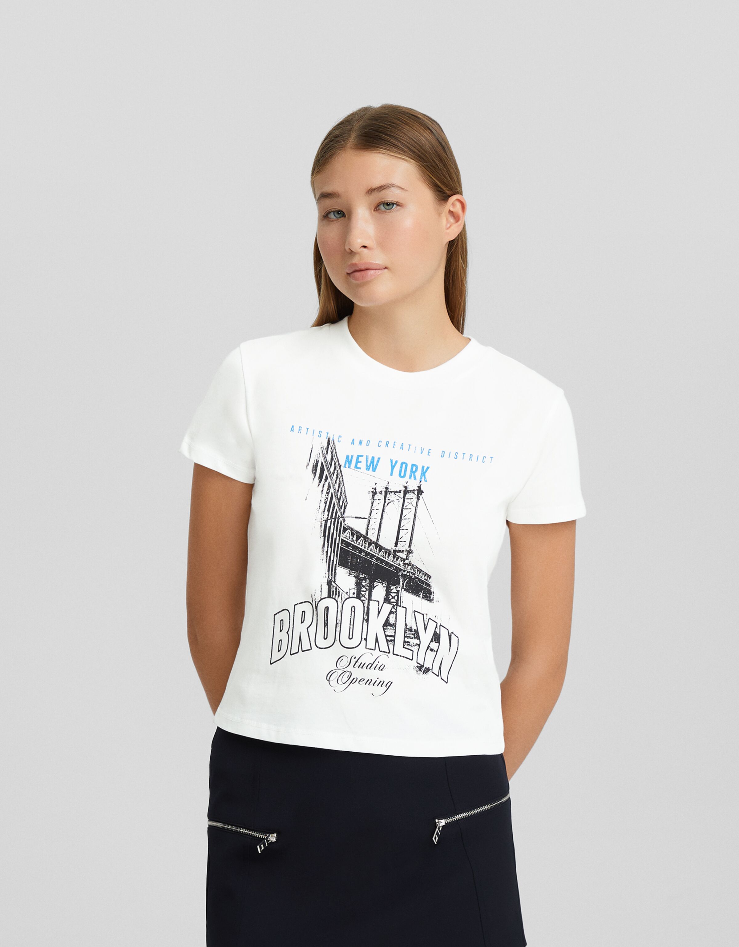 Camiseta manga corta regular fit print