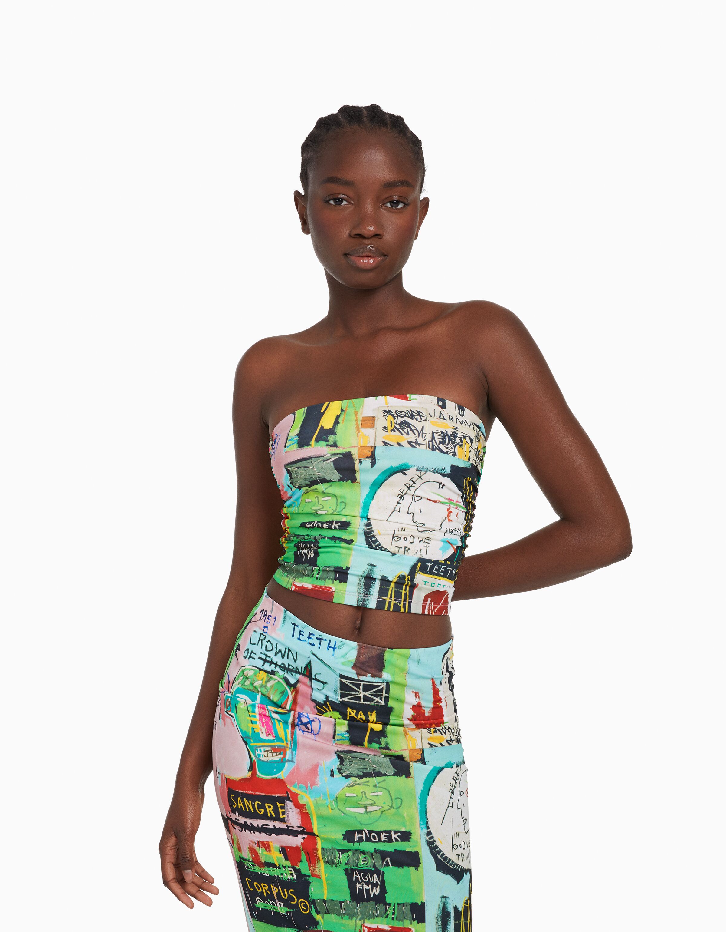 Top Jean-Michel Basquiat bandeau print