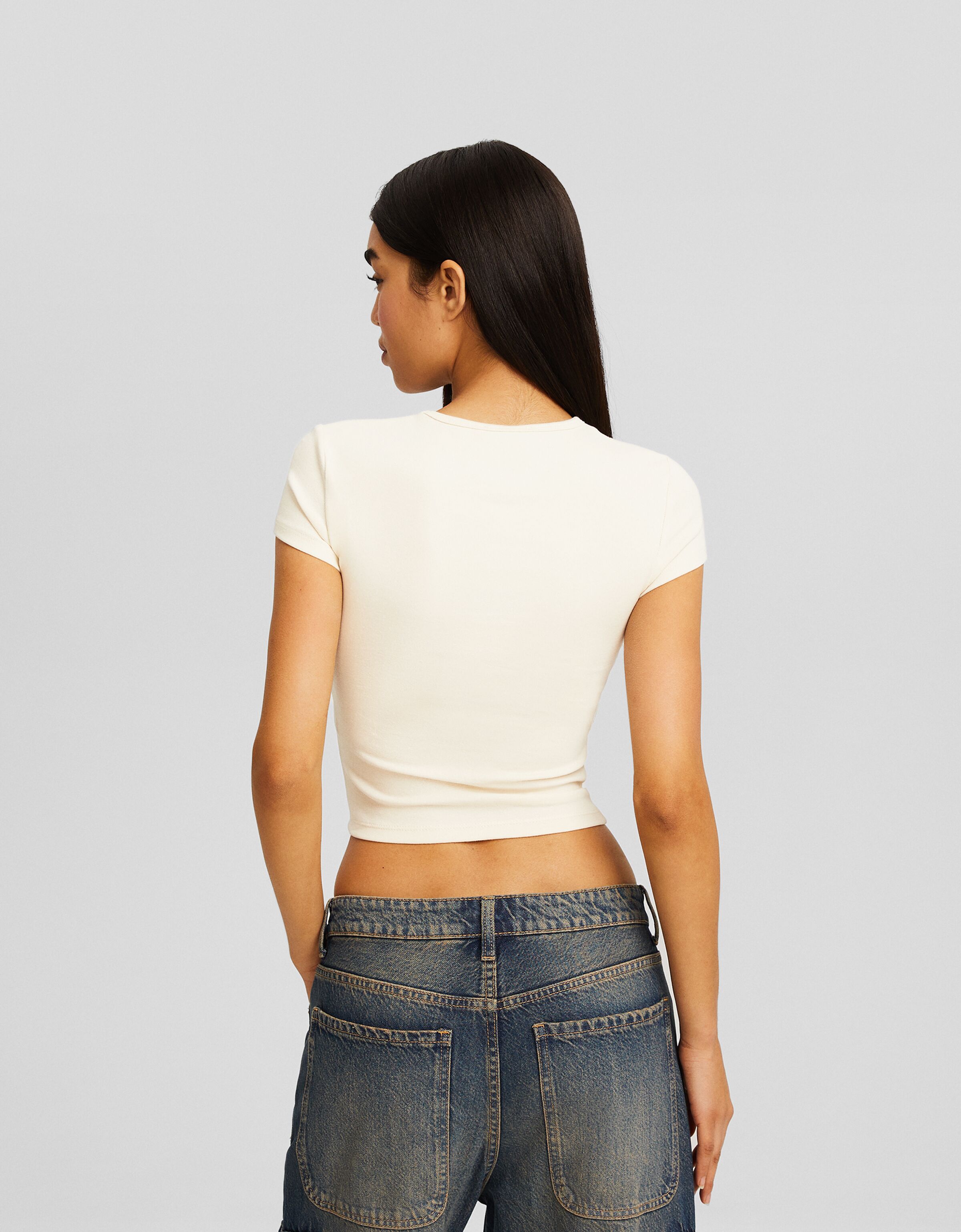 Camiseta manga corta cuello redondo