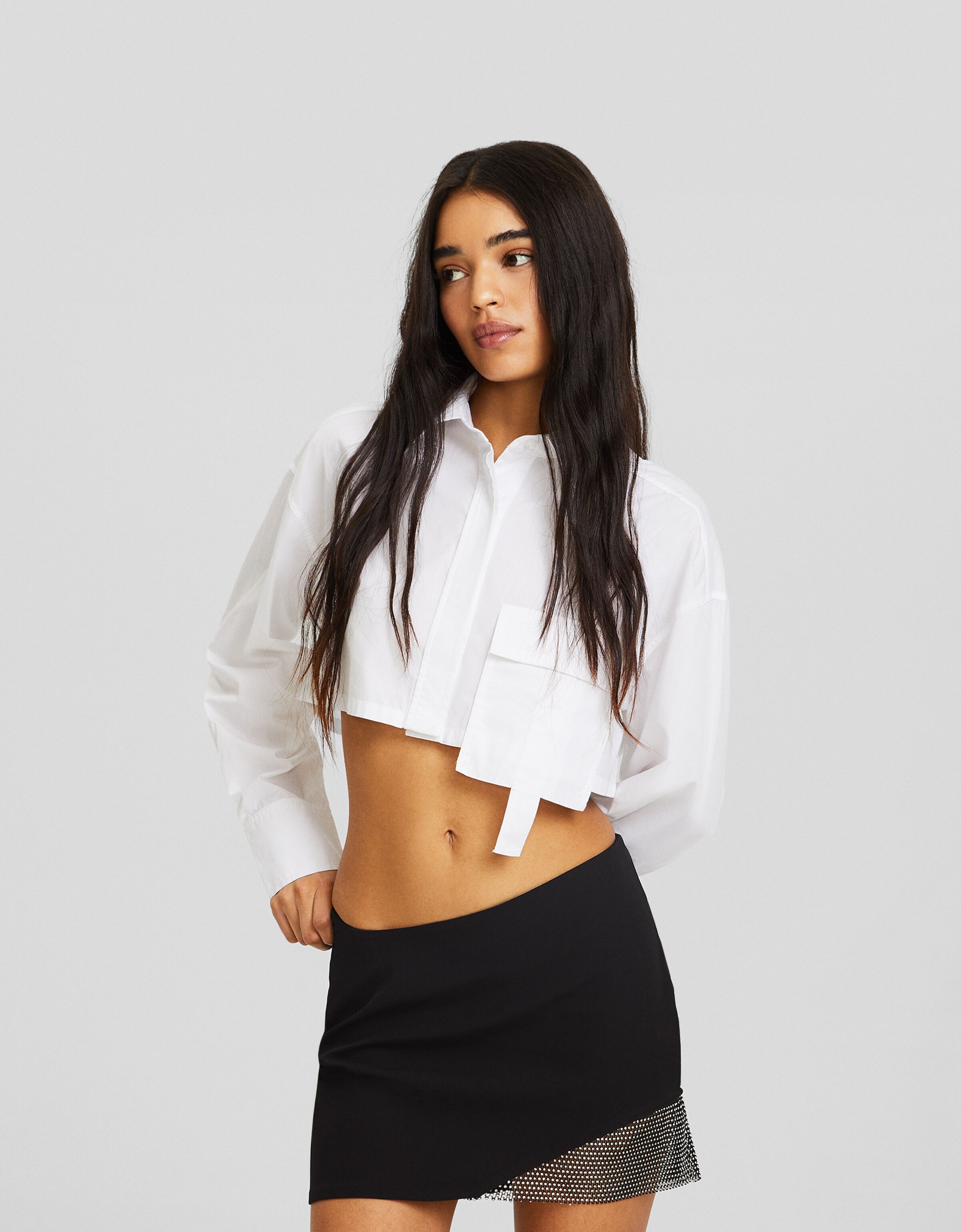 Falda mini detalle strass