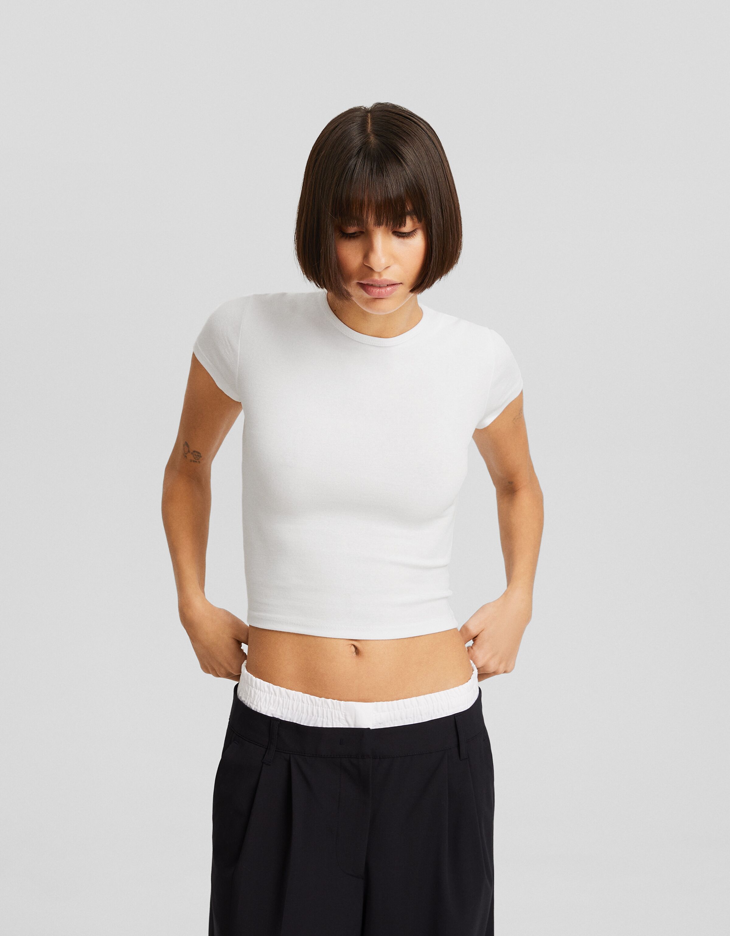 Camiseta manga corta cuello redondo