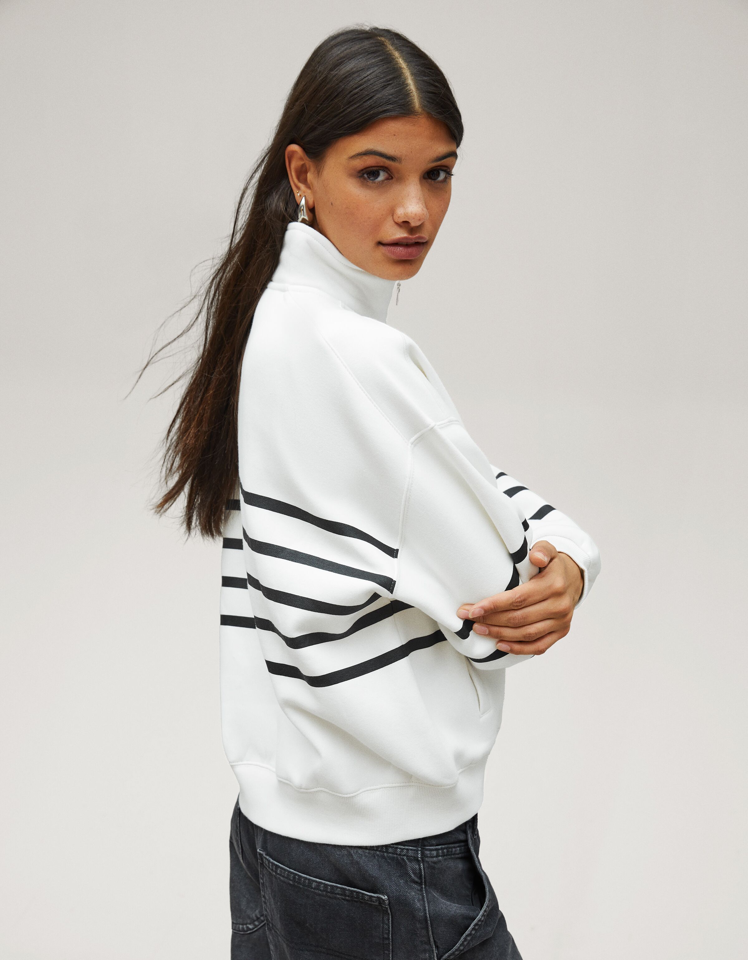 Sudadera cremallera print