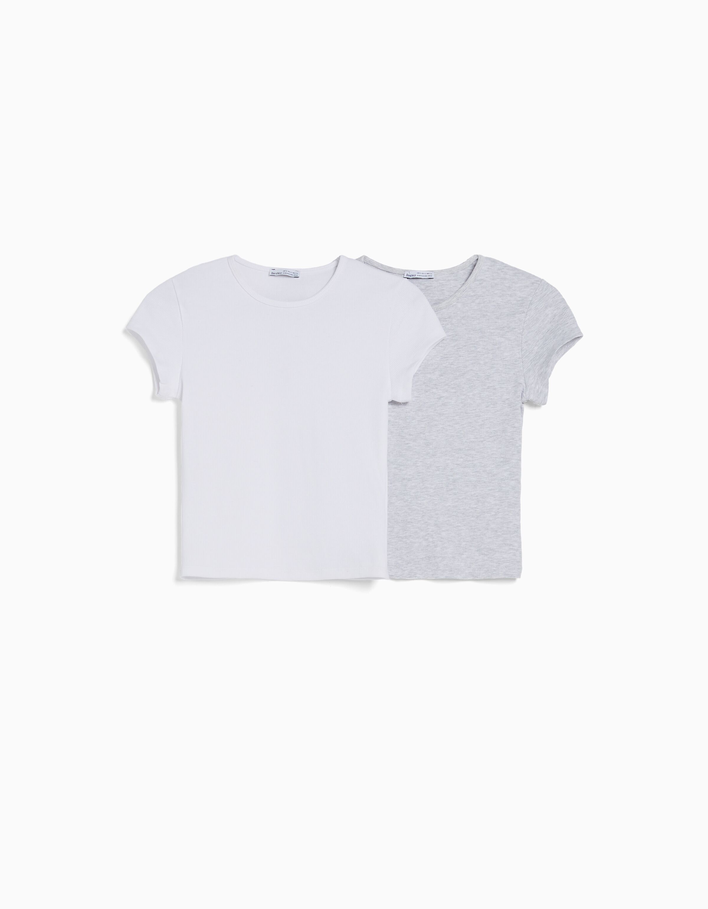 Pack 2 camisetas manga corta rib