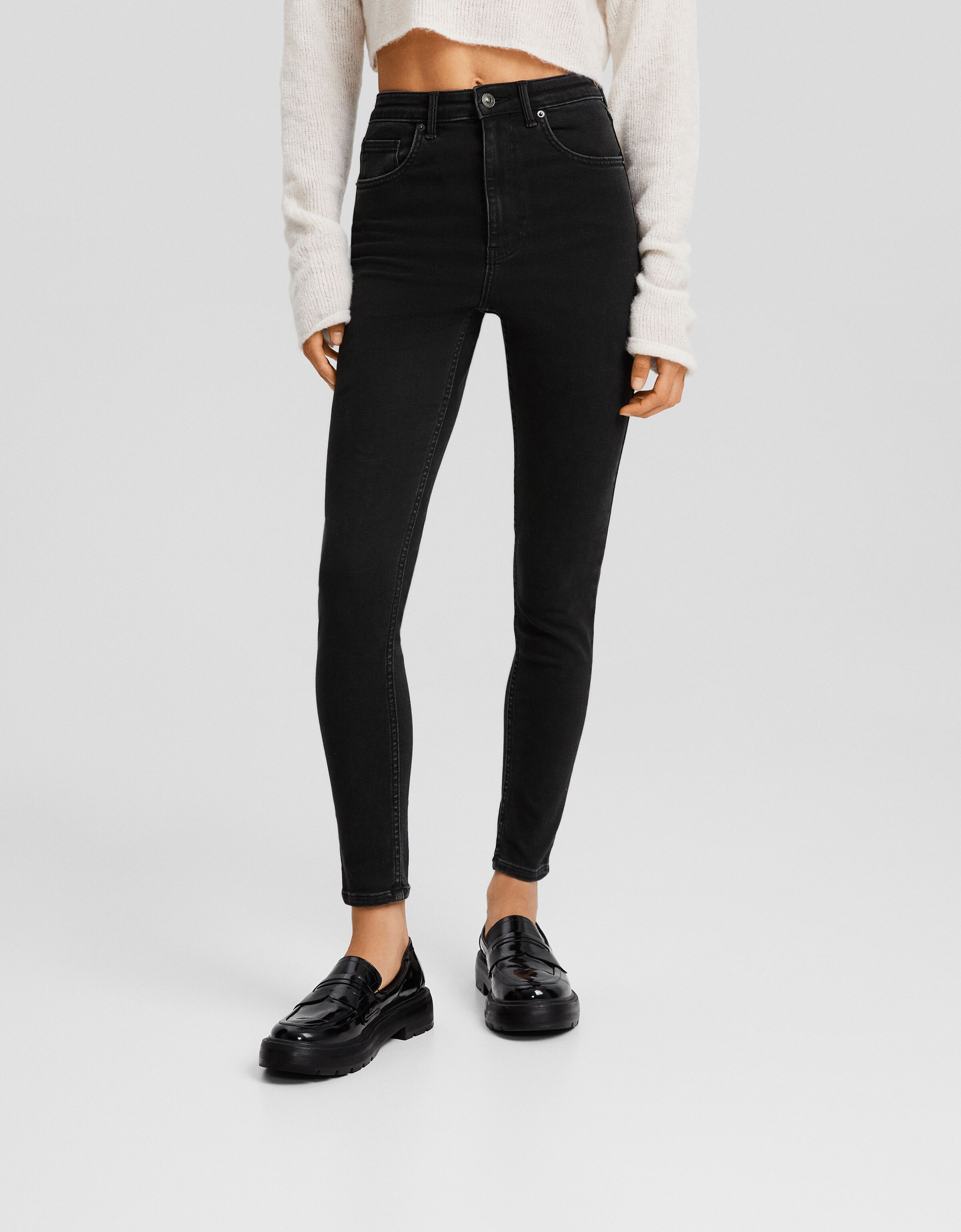 Jeans super high waist skinny