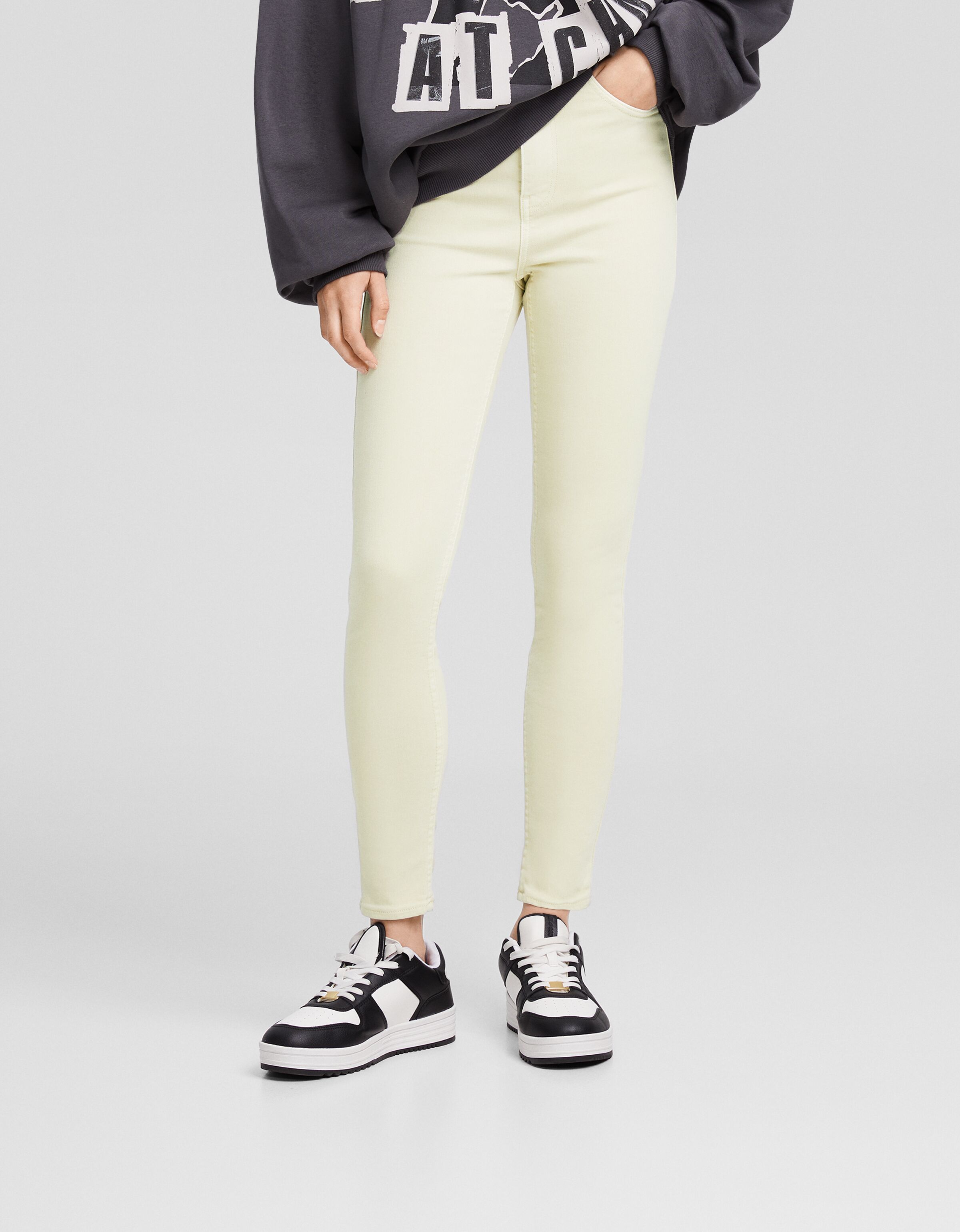 Jeans super high waist skinny