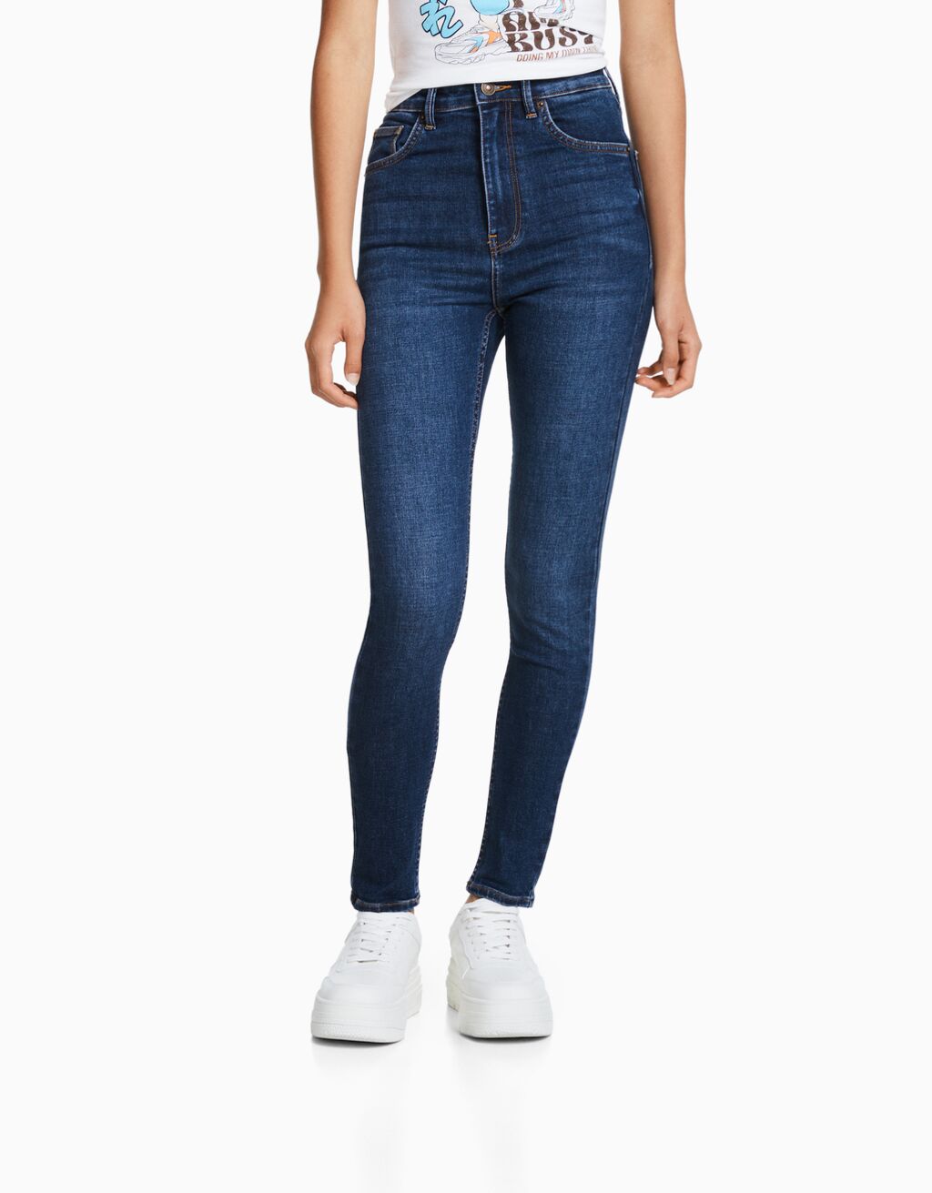 Jeans super high waist skinny