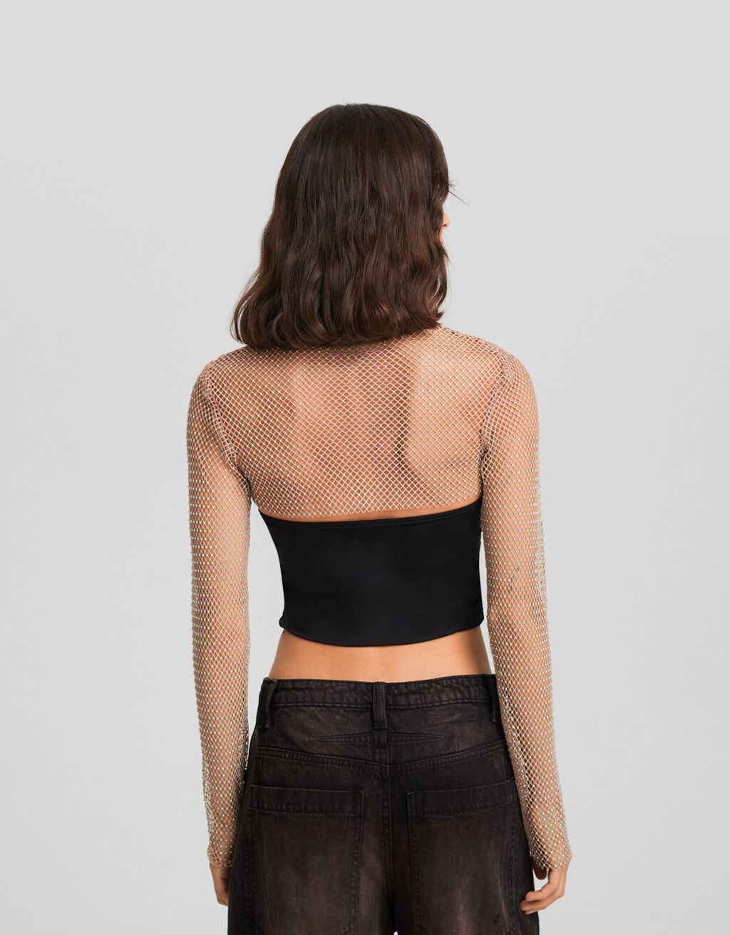 Camiseta manga larga red strass