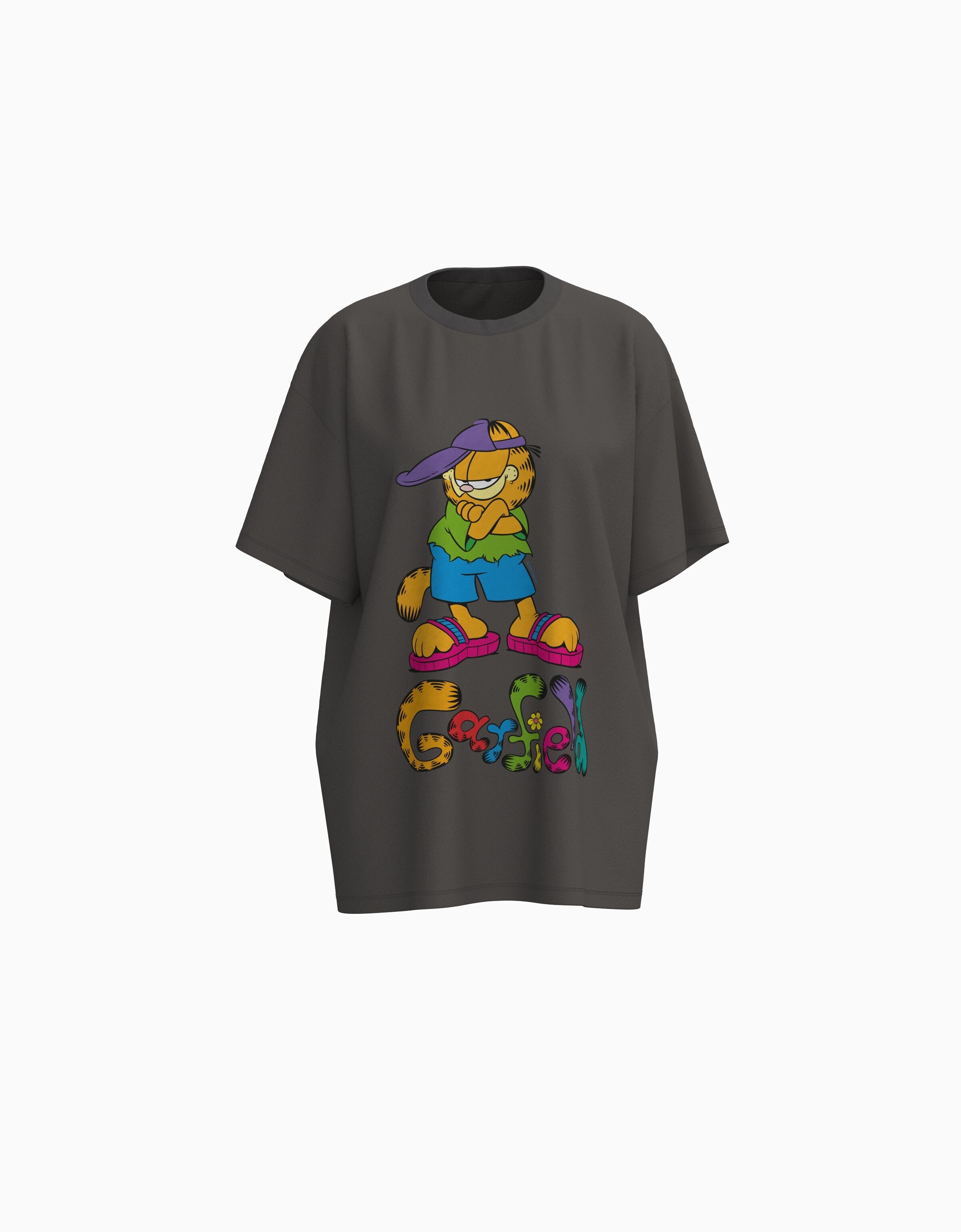 Camiseta Garfield manga corta oversize print