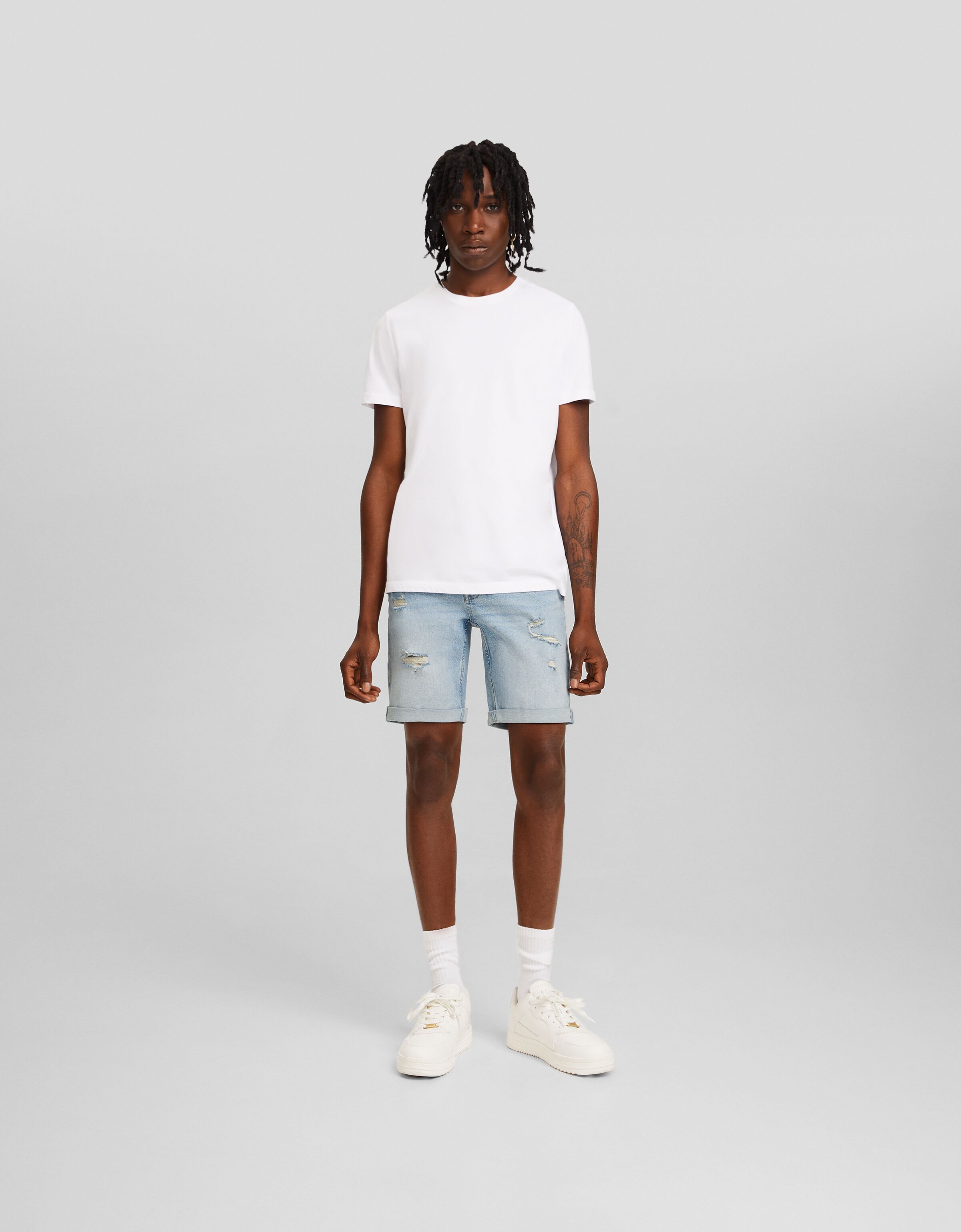 Bermuda skinny rotos