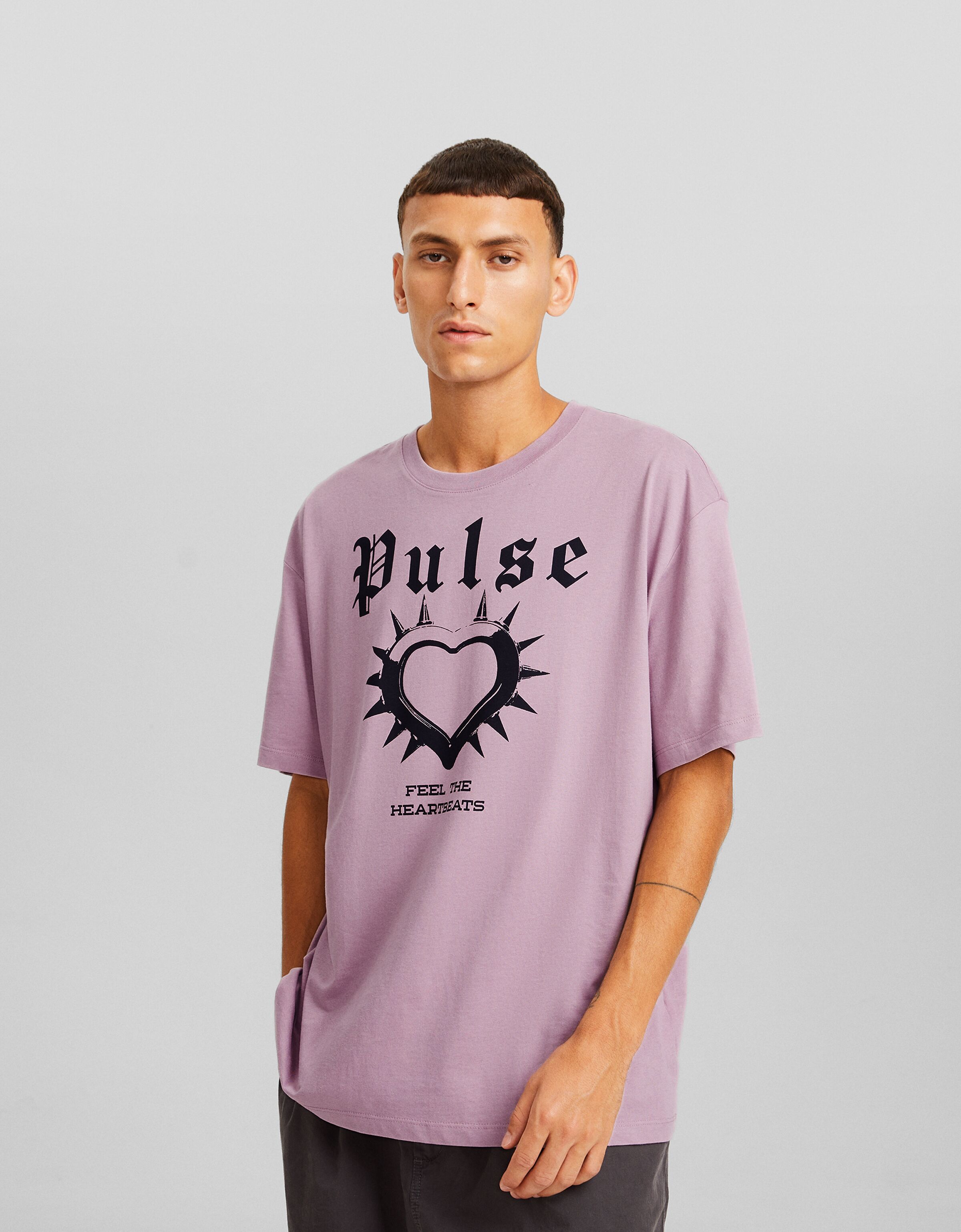 Camiseta manga corta boxy fit print