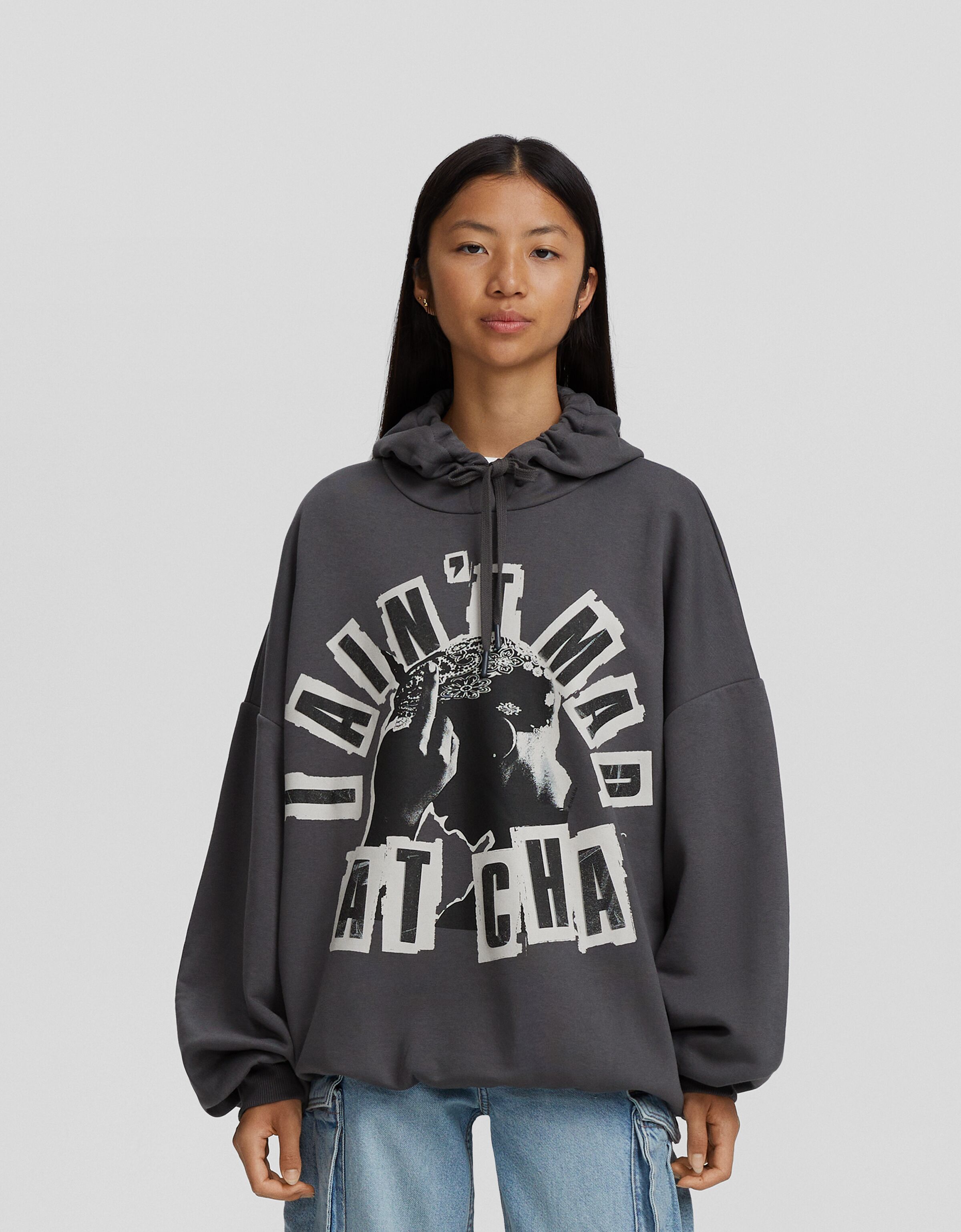 Sudadera Tupac capucha print