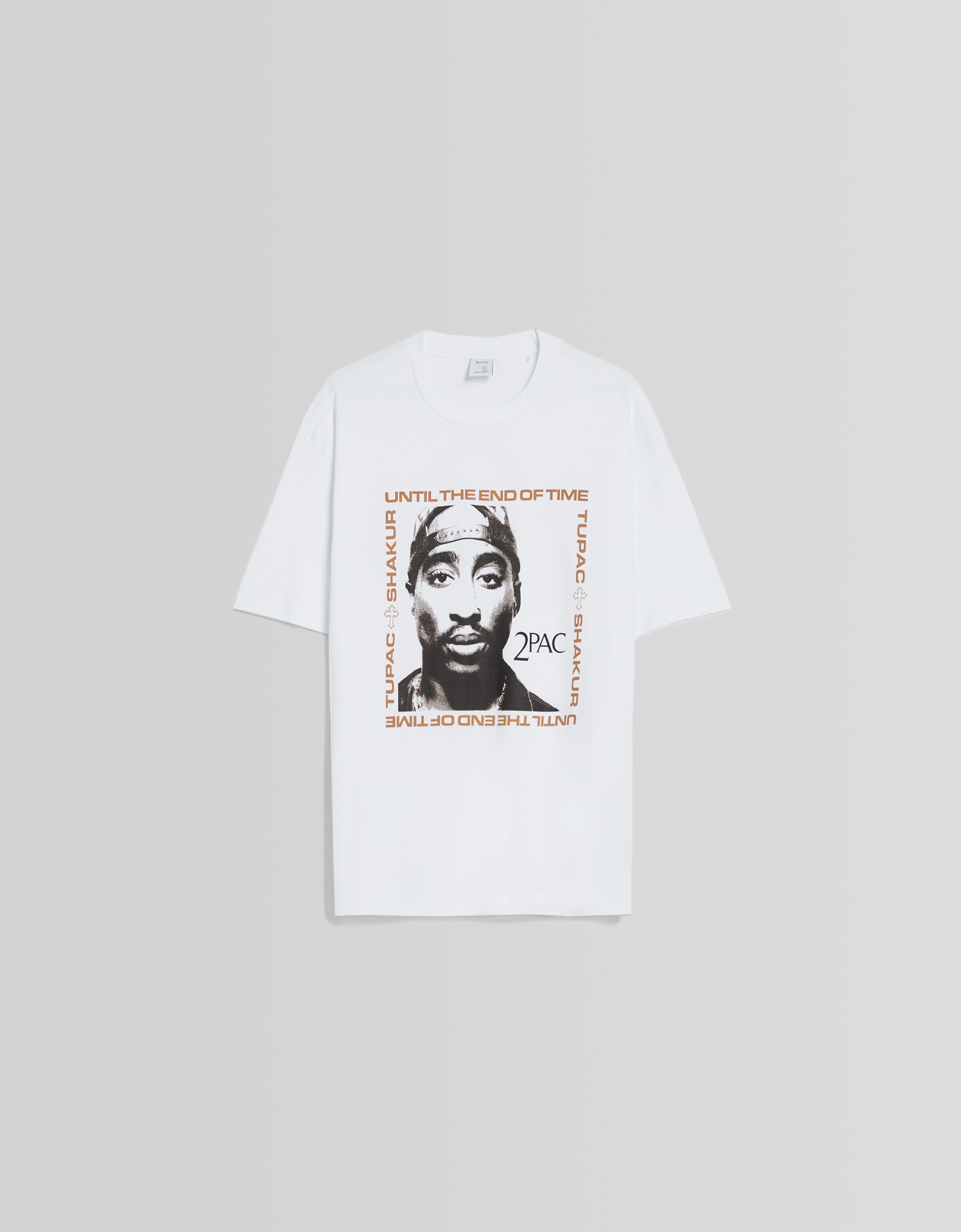 Camiseta Tupac manga corta boxy fit print